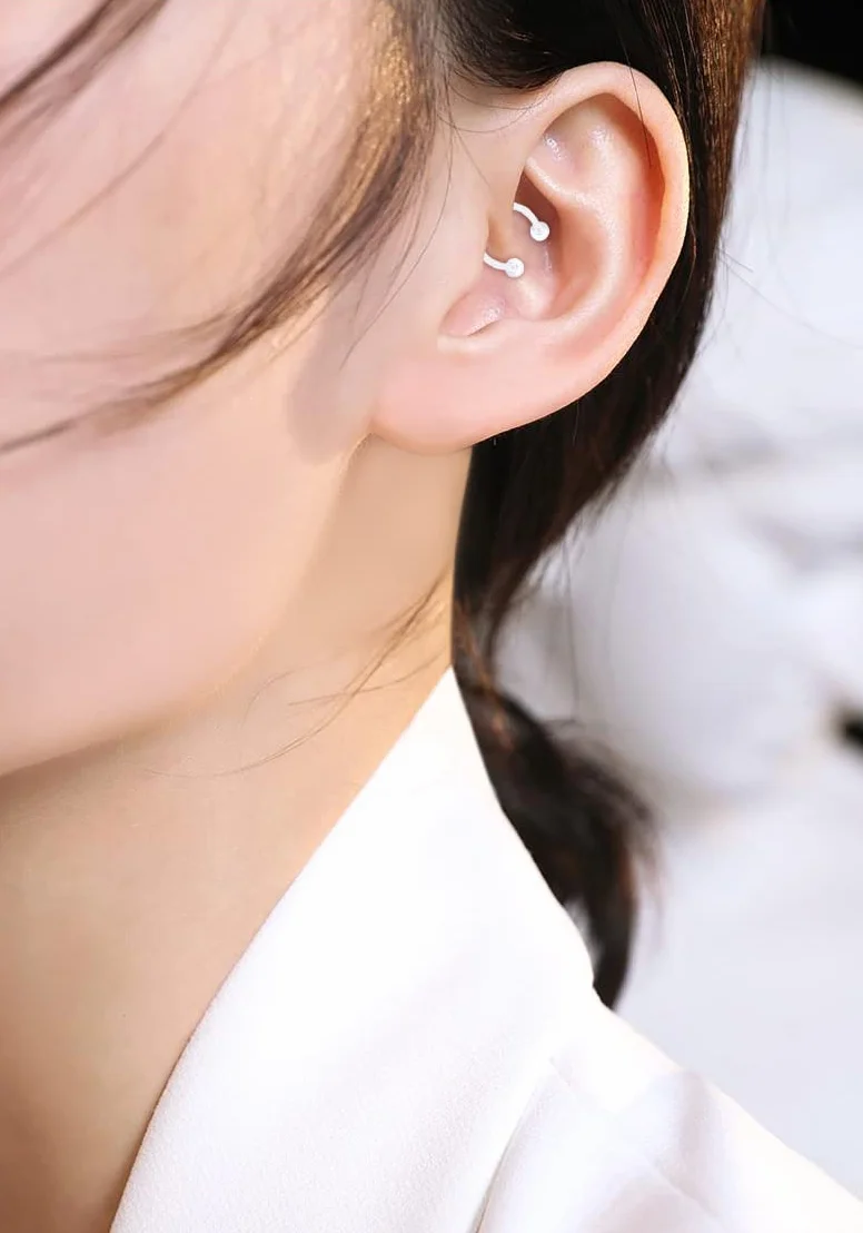 Briana Williams Przezroczyste kolczyki do piercingu biżuteria plastikowe kolczyki do nosa pierścienie warga labret język sztanga brzuch brwi bar tragus kolczyk do pracy