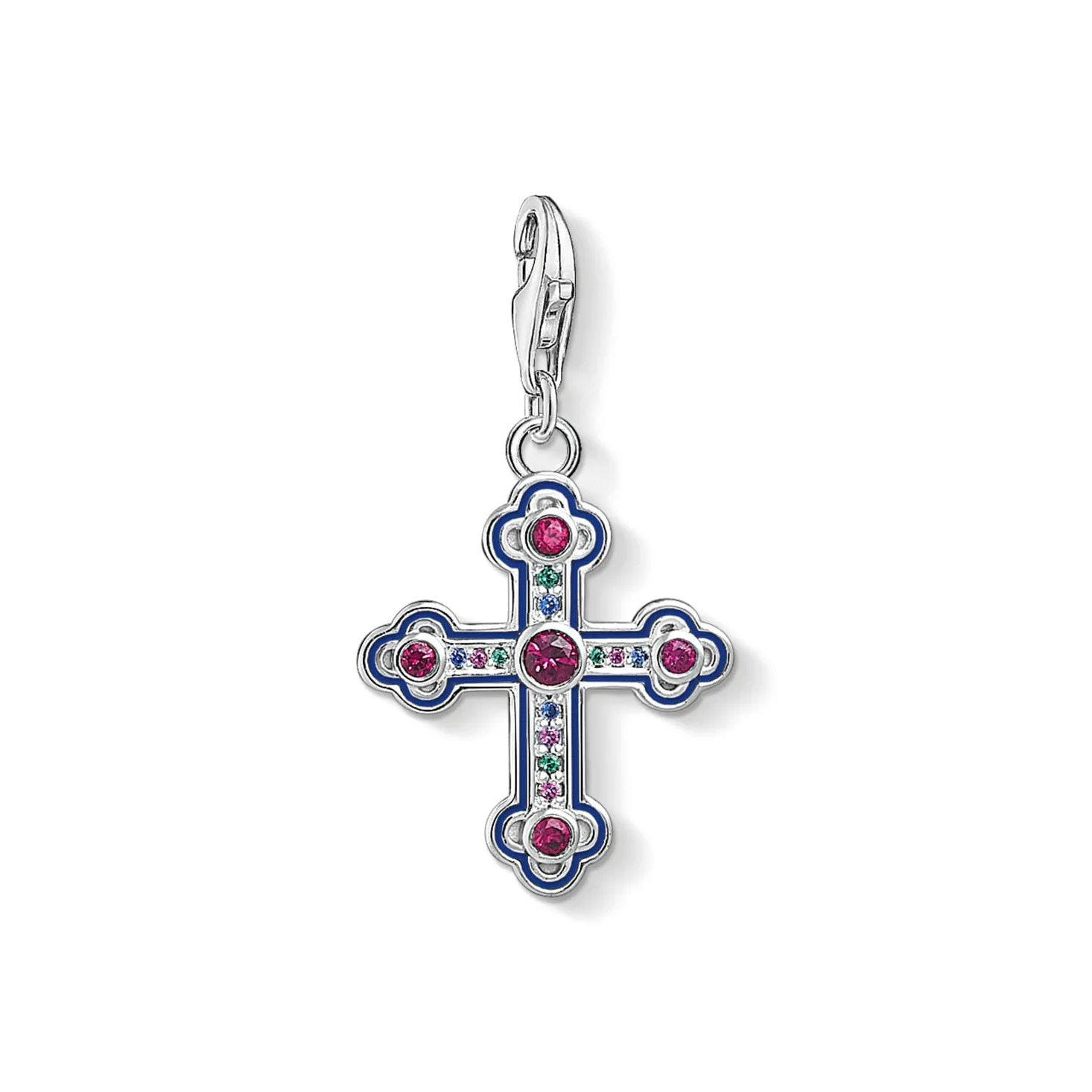 Thomas Sabo 1495-392-10 damski wisiorek typu charm, wiktoriański krzyżyk, srebro wysokiej próby 925