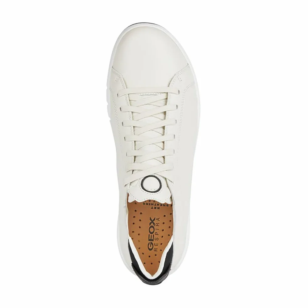 Geox Męskie buty sportowe U AERANTIS A, białe/czarne, 44 EU, biały/czarny, 44 EU