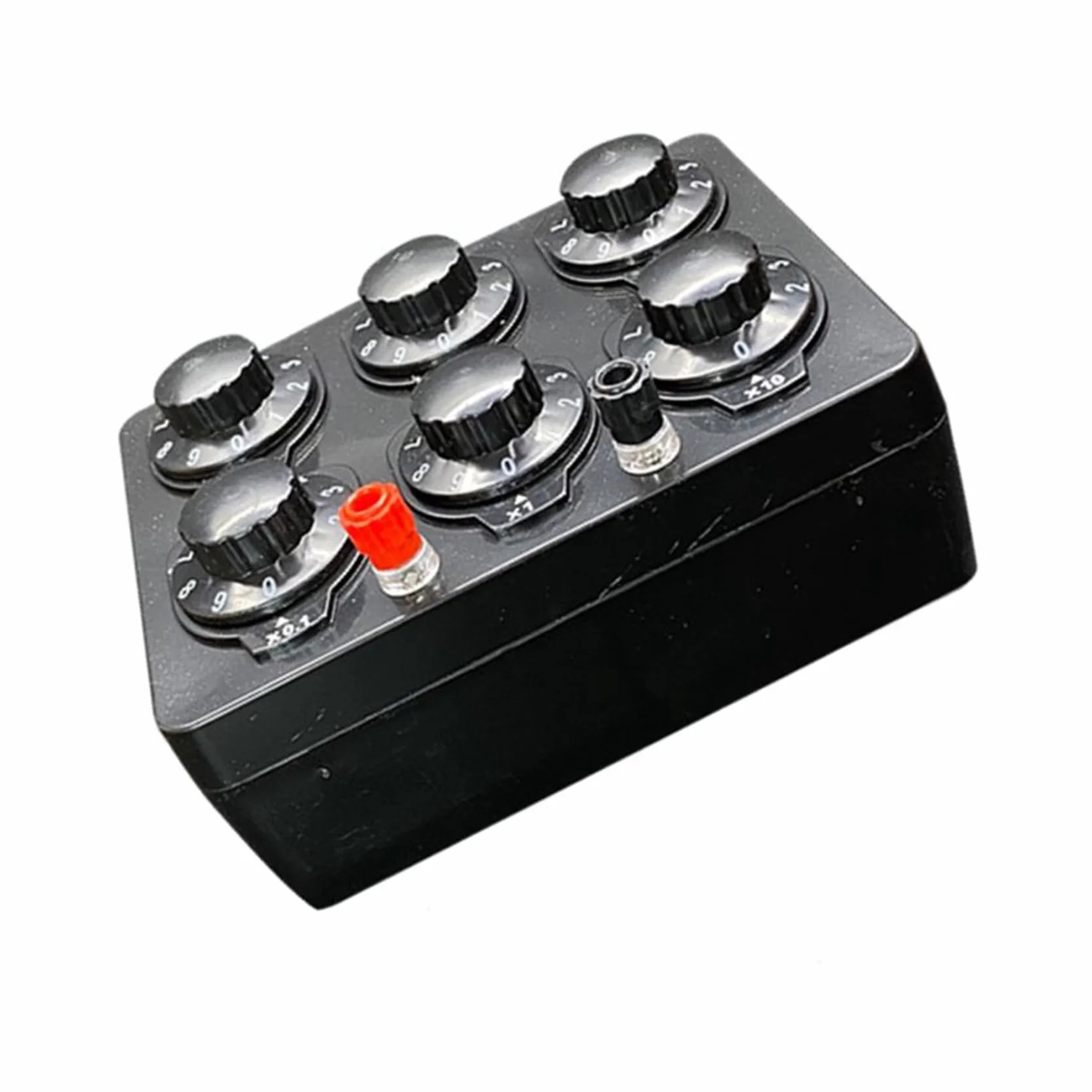 2X 0-99999.9 Ohm Prosta skrzynka oporowa zmienna dokładność rezystancja dekada Instrument dydaktyczny pudełko oporu dydaktycznego