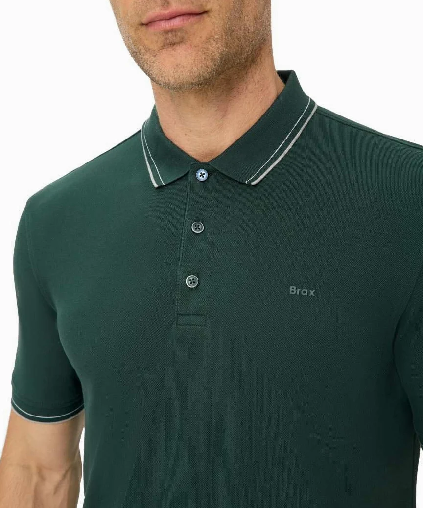 BRAX Koszulka polo Mężczyźni Style Pete Hi-flex Pique Pima Cotton