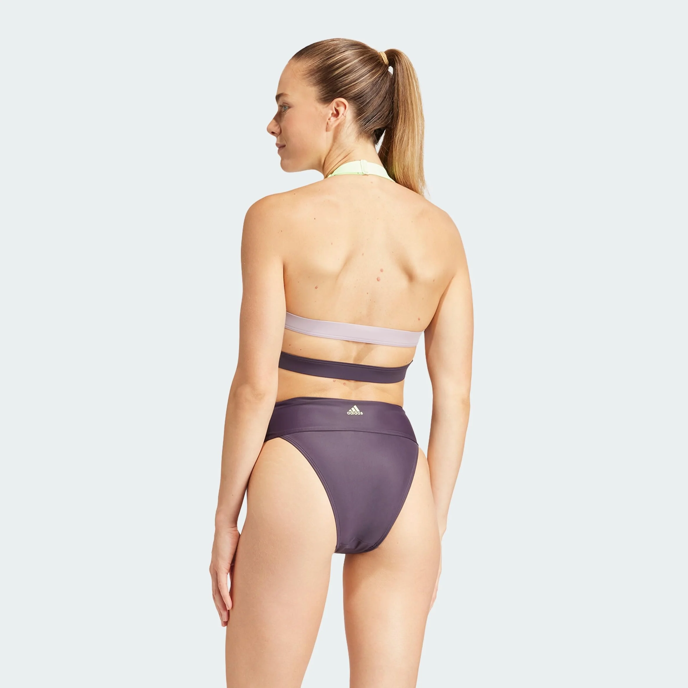 Adidas Kobiety Sportswear Colorblock Bikini, Aurora Black/Preloved Fig, S