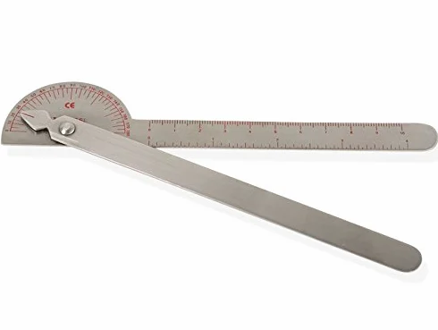 Gima - 180°-obinson Goniometer, ze stali nierdzewnej, w cm i calach, 17,5 cm 7"