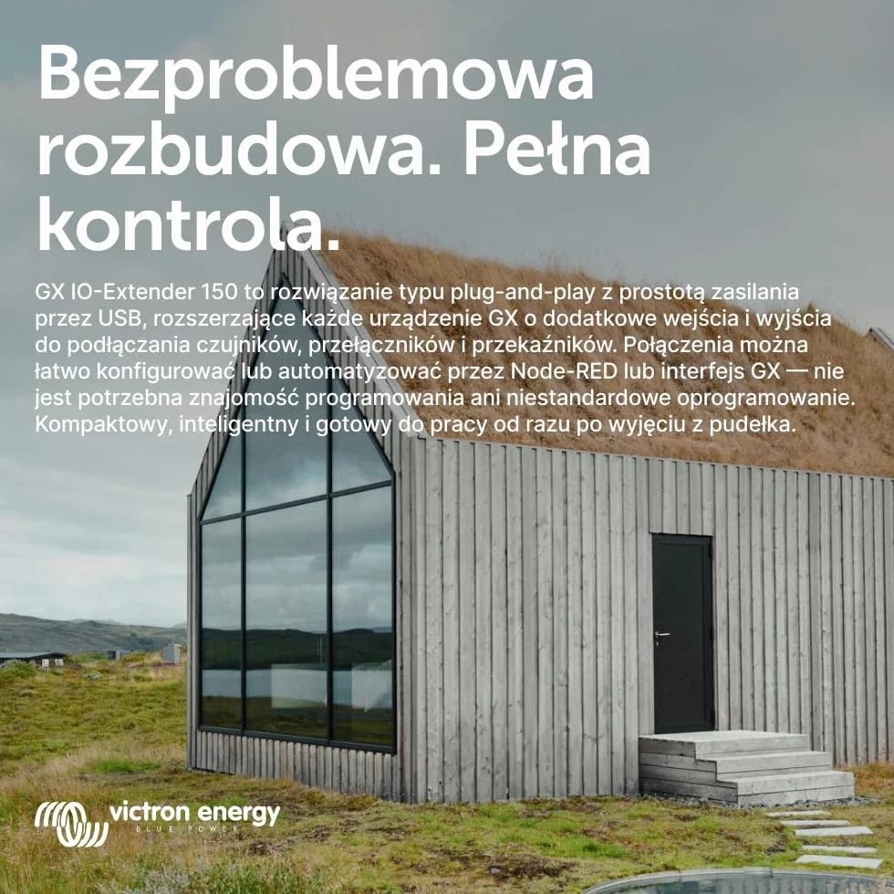 Victron Energy GX IO-Extender 150 – moduł rozszerzenia sterowania i monitorowania USB – moduł monitorujący Plug-and-Play