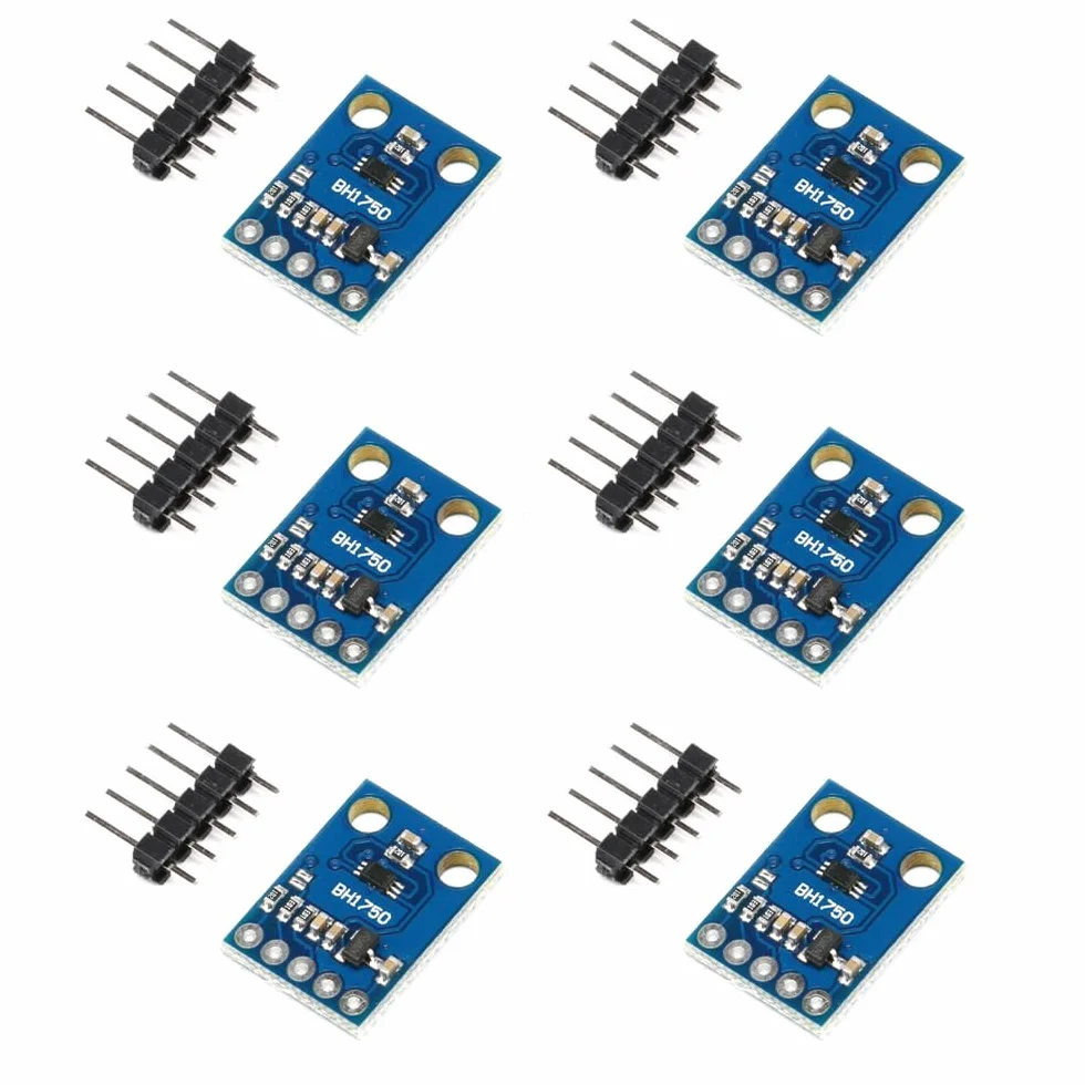 6 szt. GY-302 BH1750 BH1750FVI cyfrowa intensywność światła, czujnik natężenia światła, moduł oświetlenia, 3 V-5 V, zasilanie do AVR Arduino