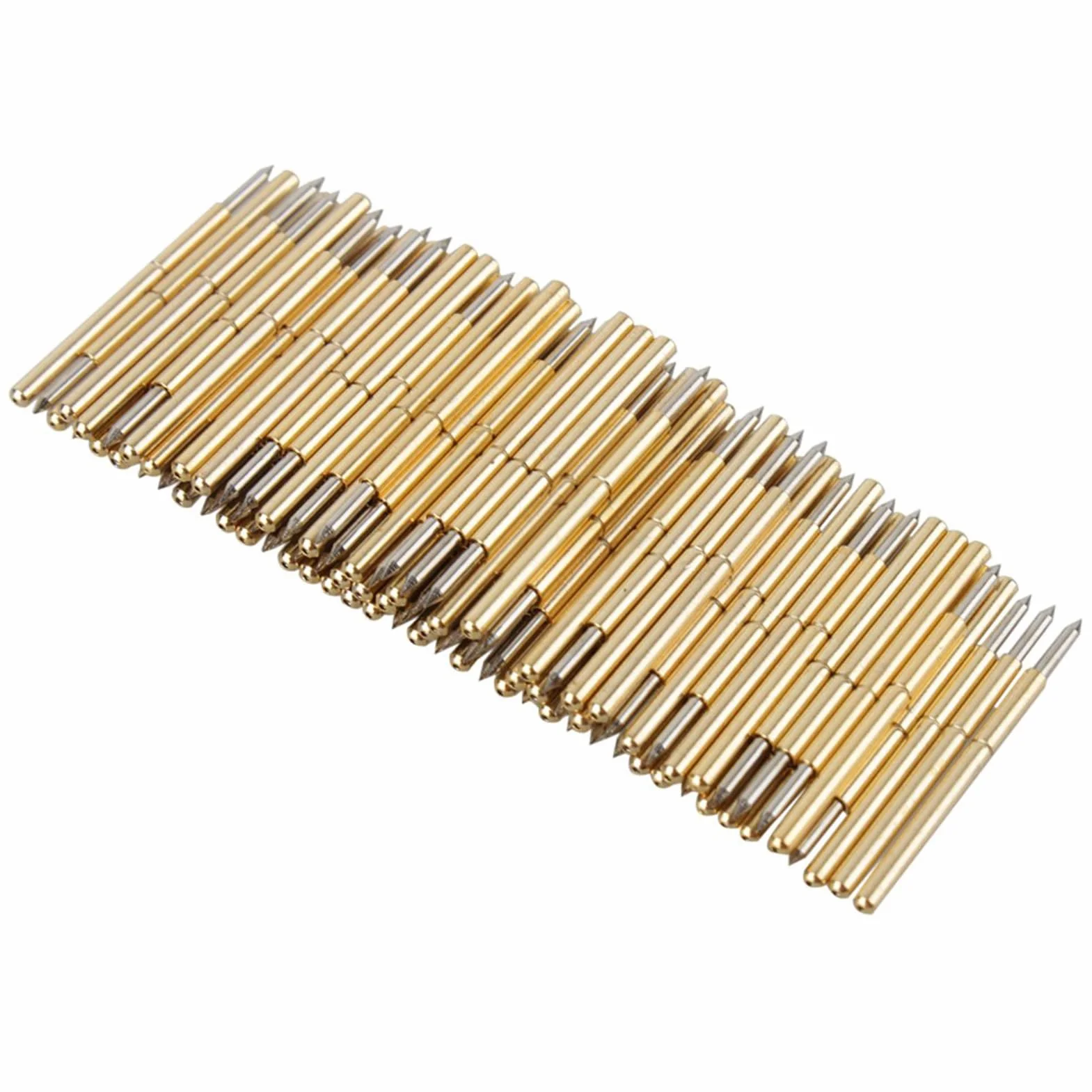100pcs Spring,Spring Loaded Spring Probe,Spring Test Probe Pin Test Pogo P75 Pogo Test Probe Pogo Pin Test Tools Needle Straight Up Pointed Type PCB Testing Pin Spring