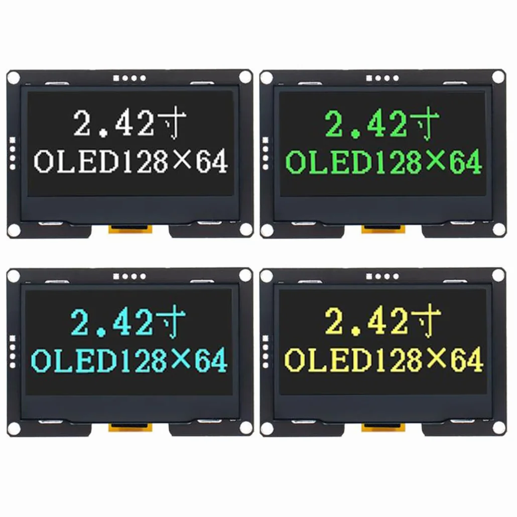 Hailege 2,42" SSD1309 128 x 64 Moduł wyświetlacza OLED 2,42 cala 4-pinowy (IIC biały)