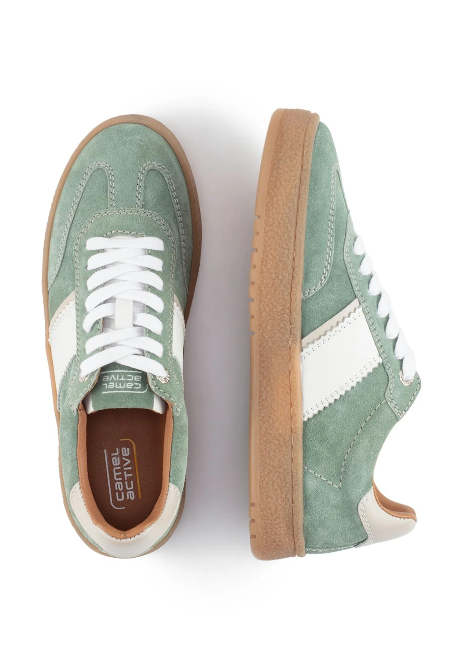 camel active Męskie sneakersy ze skóry welurowej