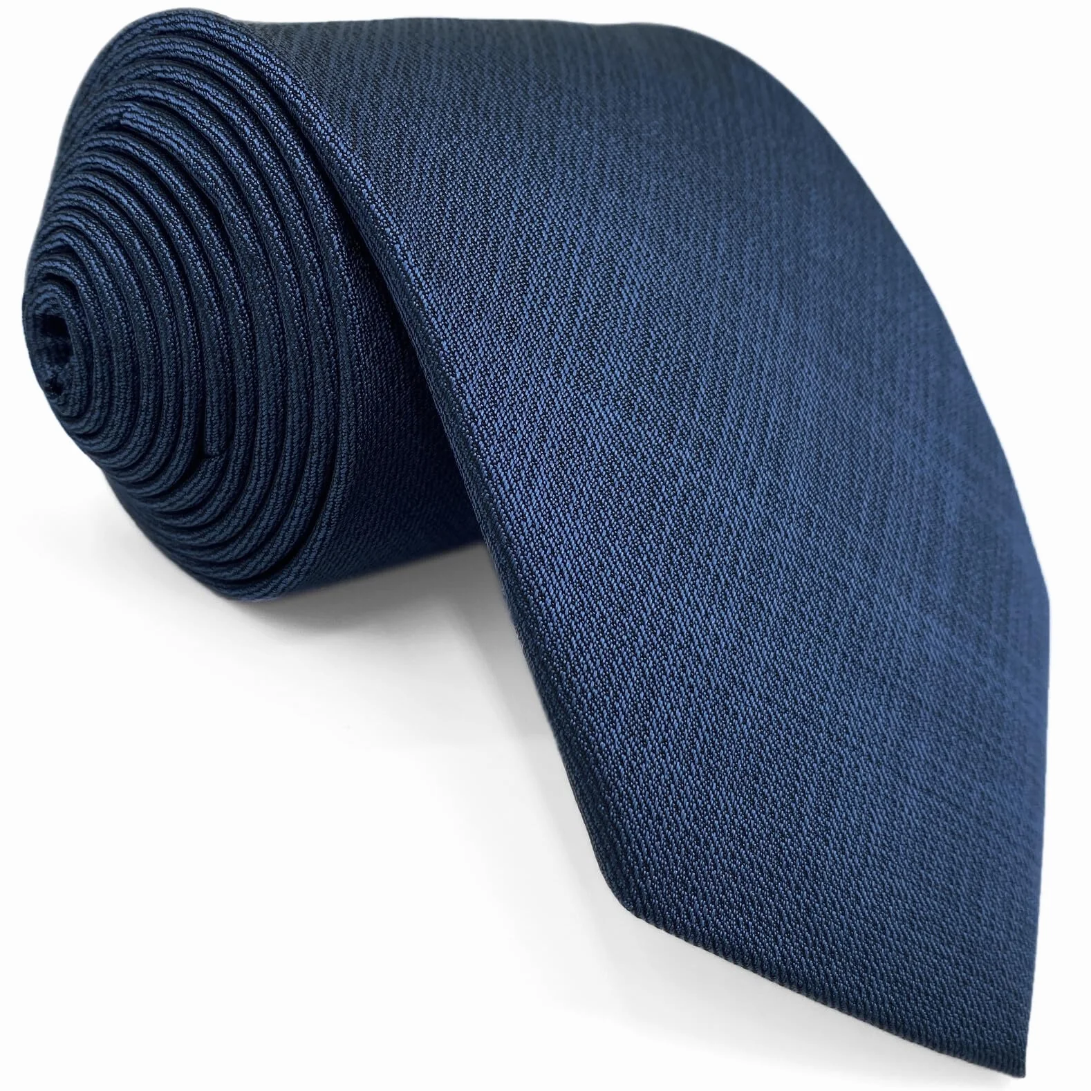 S&W SHLAX&WING Krawaty biznesowe Krawat męski Solid Blue Classic Extra Long XL Set