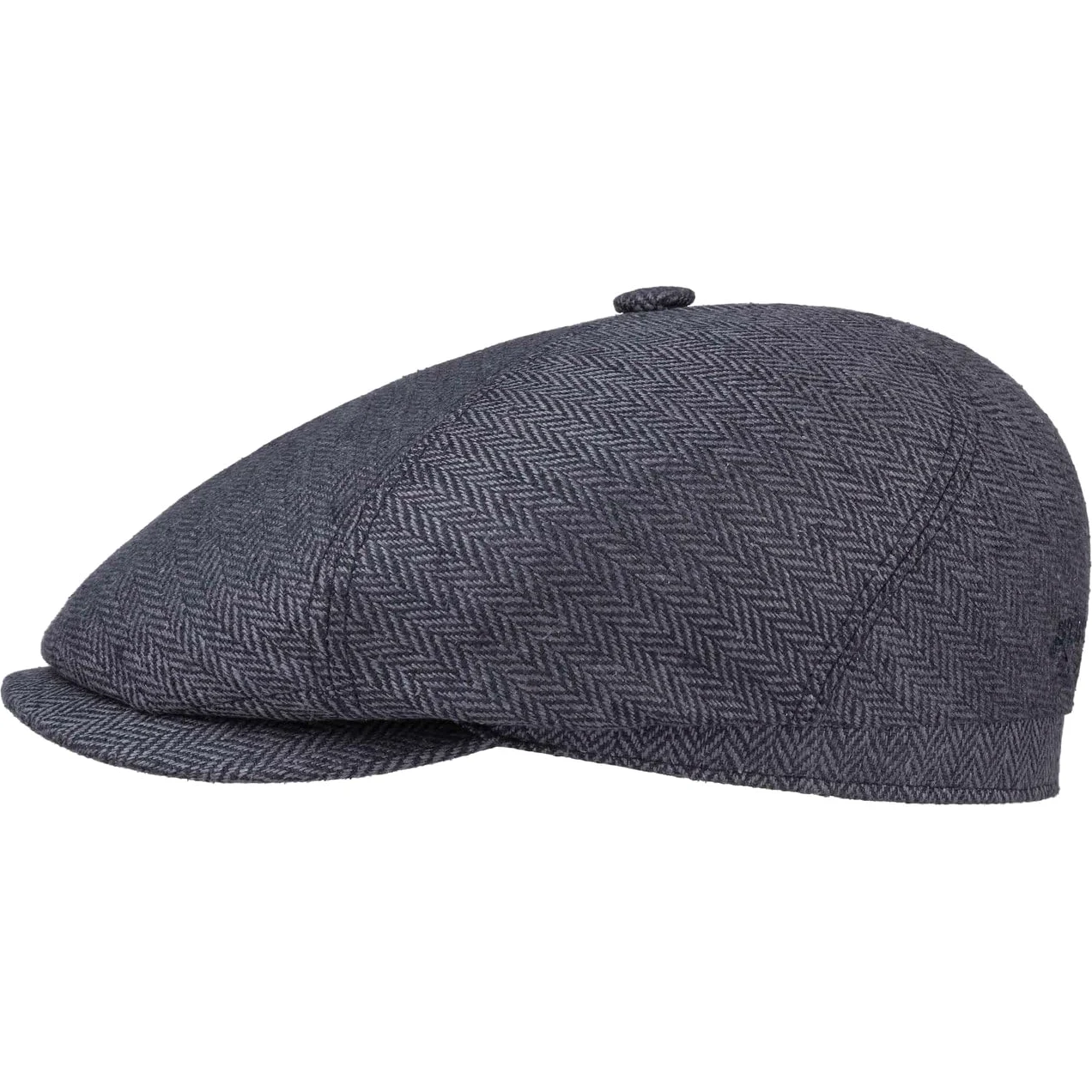 Stetson Hatteras Classic Wool czapka z daszkiem - męska czapka z daszkiem - płaska czapka z bawełnianą podszewką - czapka męska ze wzorem w jodełkę - czapka balonowa na jesień/zimę - czapka zimowa