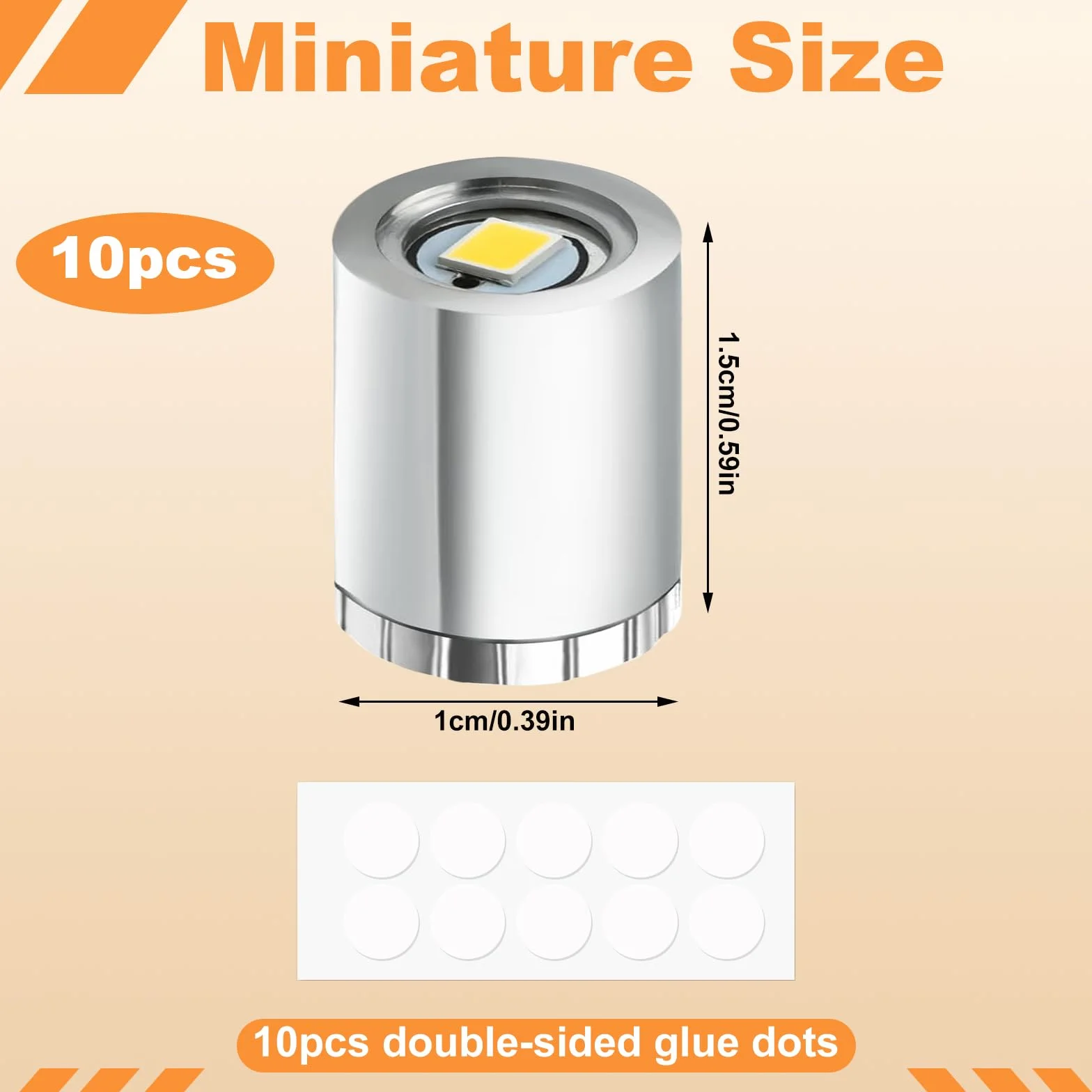 10 sztuk mini lampa LED, mała lampa Led na baterie, mała lampka do domku dla lalek, miniaturowa lampa Led do dekoracji imprezowych, witryn sklepowych, DIY, oświetlenie domku dla lalek (ciepła biel)