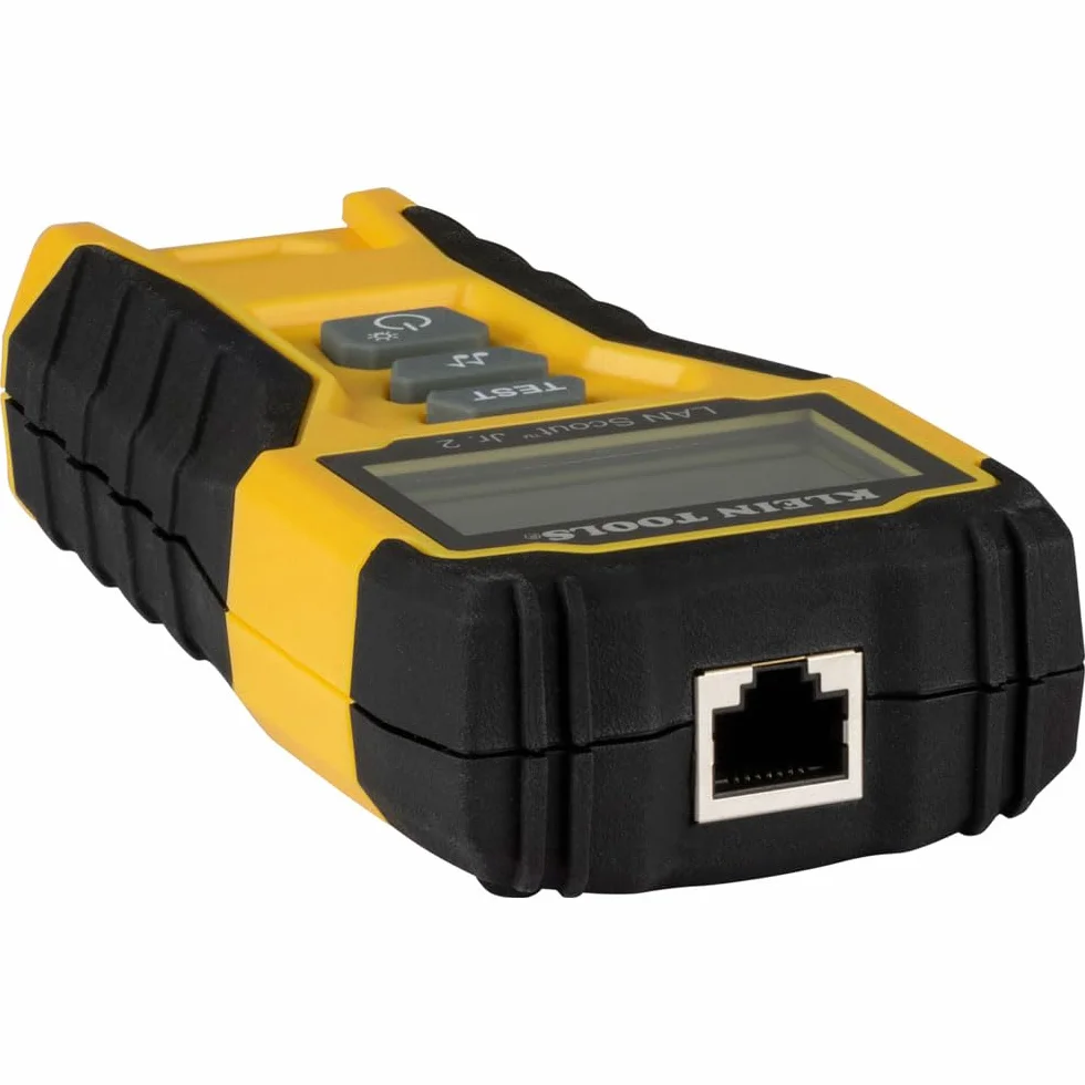 Klein Tools VDV526‑200E | V LAN Scout Jr. 2 tester kabli | do kabli sieciowych Cat 3-7 | test RJ45 i toner | LCD z podświetleniem tła | pilot zdalnego sterowania i baterie w zestawie | kompaktowa