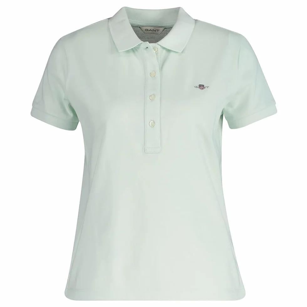 GANT Pique Polo Kobiety Slim Sheild Cap Sleeve