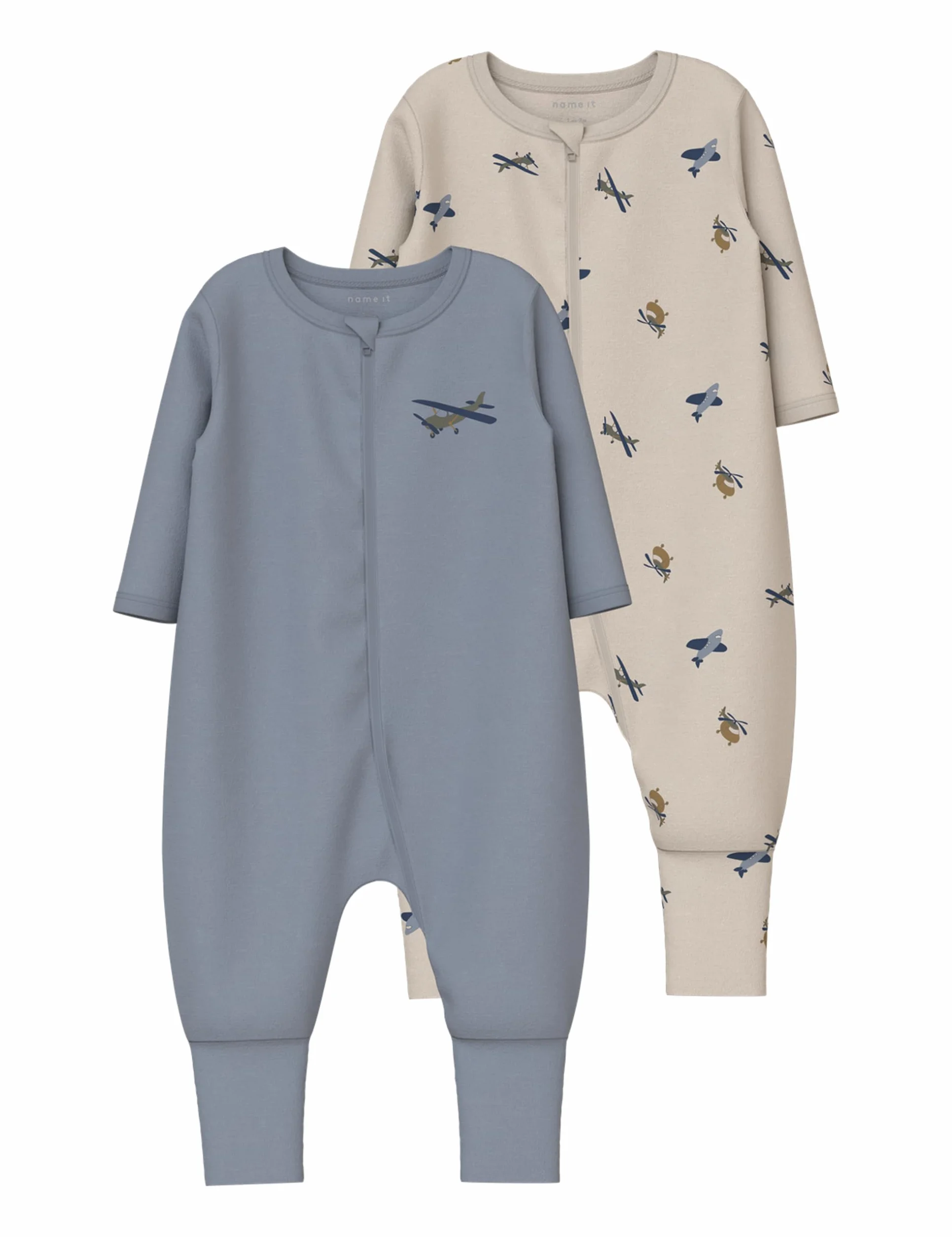 NAME IT Nbmnightsuit męski kombinezon 2P Zip Ff Airplane Noos, peyote, 74