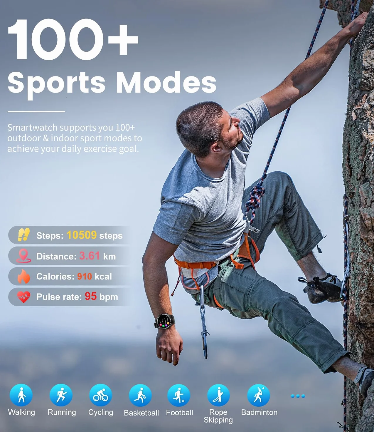 LIGE Smartwatch męski z funkcją telefonu i funkcją wspomagania głosu, wyświetlacz AMOLED 1,43", 109 trybów sportowych, zegarek fitness do systemu Android iOS, czarny