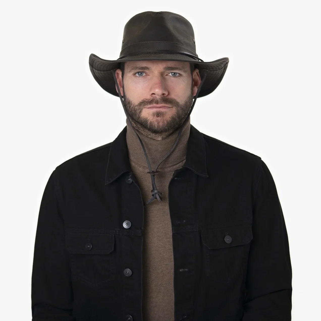 Stetson Kapelusz Outdoorowy DiazKobiety/Mężczyźni - kowbojski tekstylny efekt vintage Z paskiem na podbródek, lamowanym brzegiem ronda,