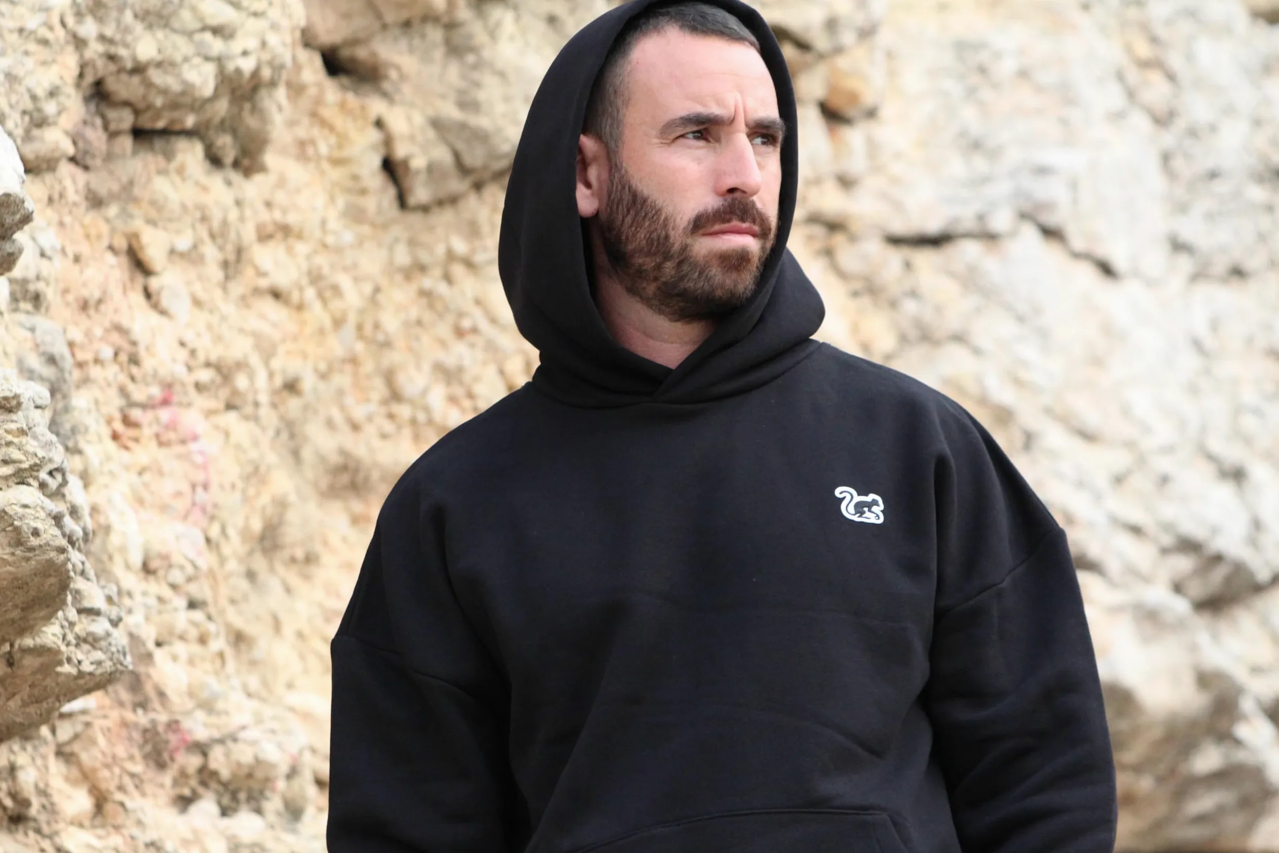 Surf Monkey Bluza z kapturem Oversize Bluza z kapturem dla mężczyzn/kobiet - bawełna organiczna