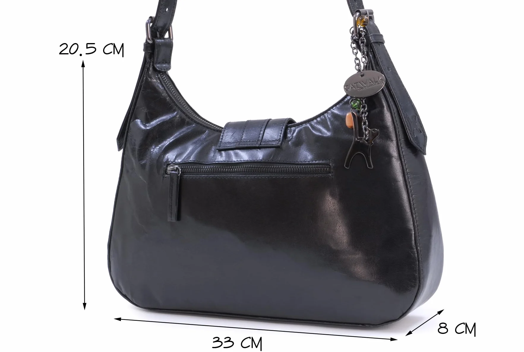 Catwalk Collection Skórzana Torba na Ramię dla Kobiet - Średnia Tote - Harlie