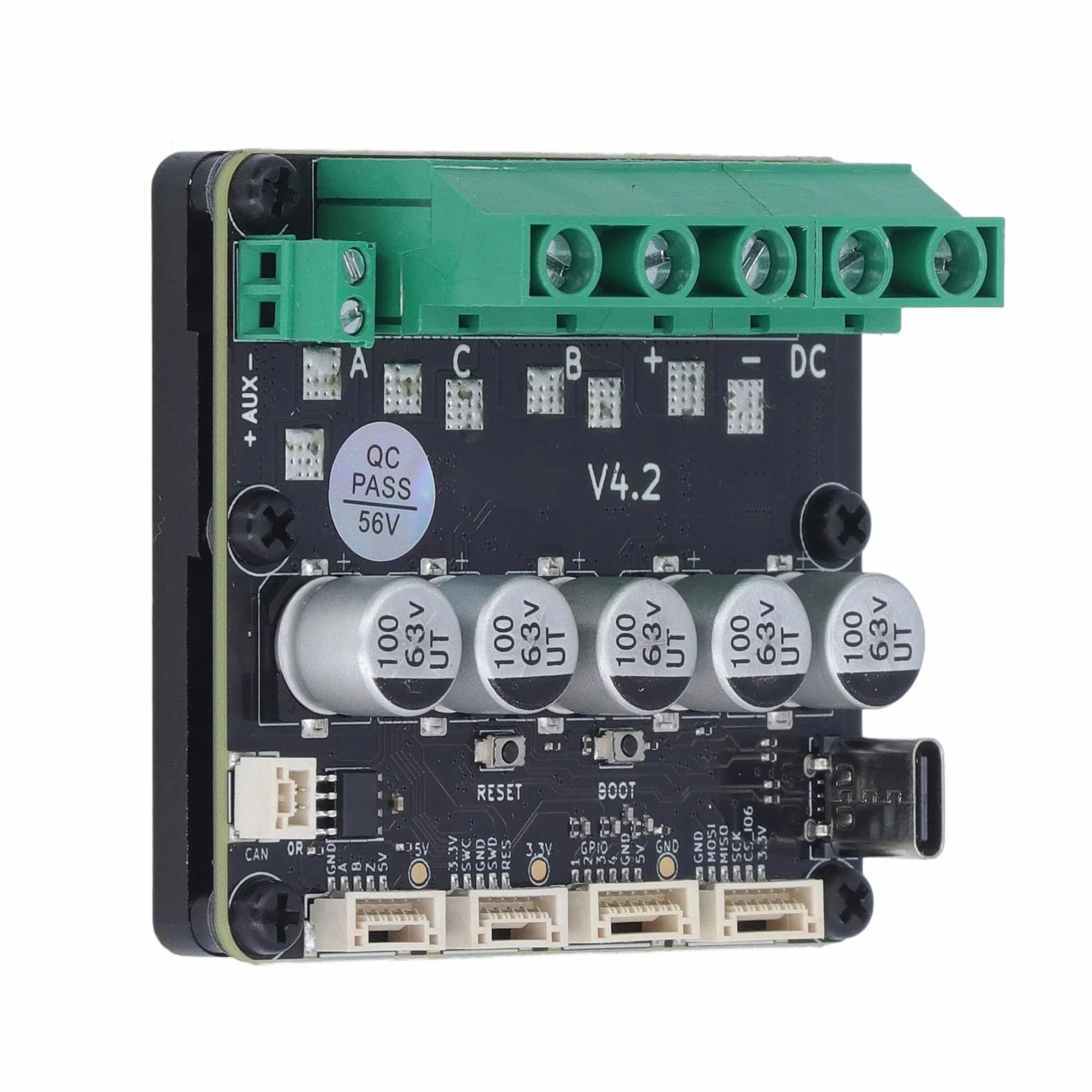 Fdit ODESC V4.2 Servomotor Controller Bez Kontrolera Prądu o Wysokim Prądu dla ODriveTool COC BLDC 8-56V 120A, Wszechstronne Tryby Sterowania do Sterowania Stawem Robotów i Przemysłowego BLDC