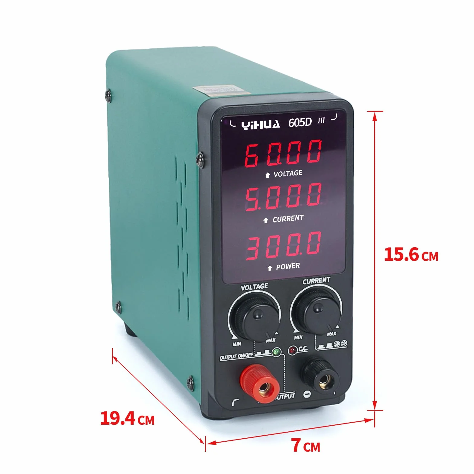 YIHUA 605D-III DC Laboratorium zasilacz regulowany 60 V 5 A CC/CV
