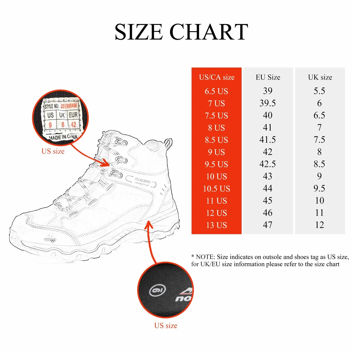 NORTIV 8 Męskie buty turystyczne wodoodporne Mid Trekking Backpacking JS19004M