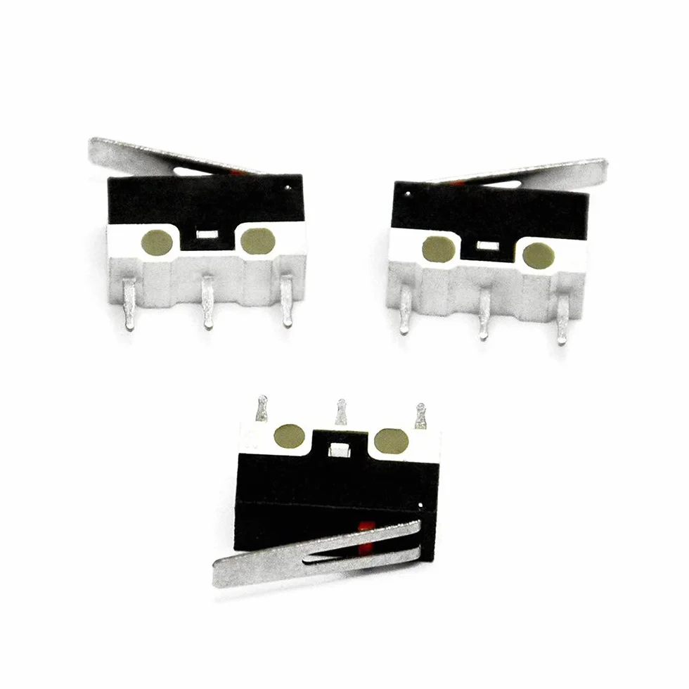 20PACK mikroprzełącznik AC 1A 125V 3Pin SPDT NO + NC dźwignia zawiasowa Momentary Push Button mikro-wyłącznik krańcowy do Arduino