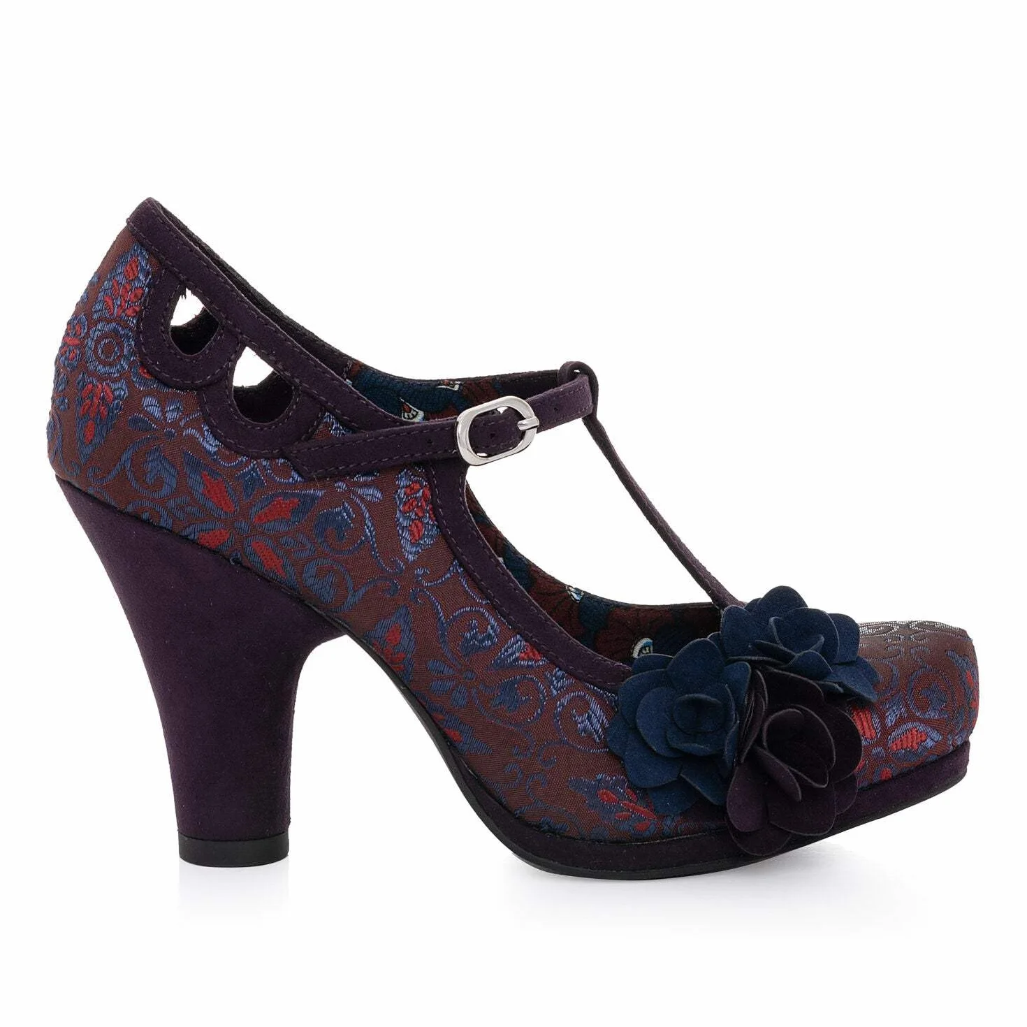 Ruby Shoo Damskie buty Valerie Orange T-Bar z platformą