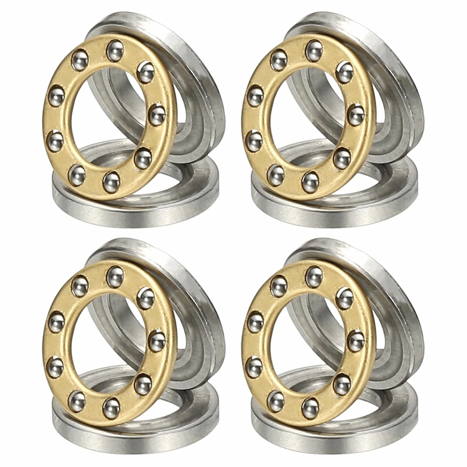 PATIKIL Łożysko oporowe 6 x 11 x 4,5 mm 4 szt. stal chromowana miniaturowe jednorzędowe łożysko toczne miniaturowe łożyska kulkowe do systemów przenośnikowych obrabiarek srebrne