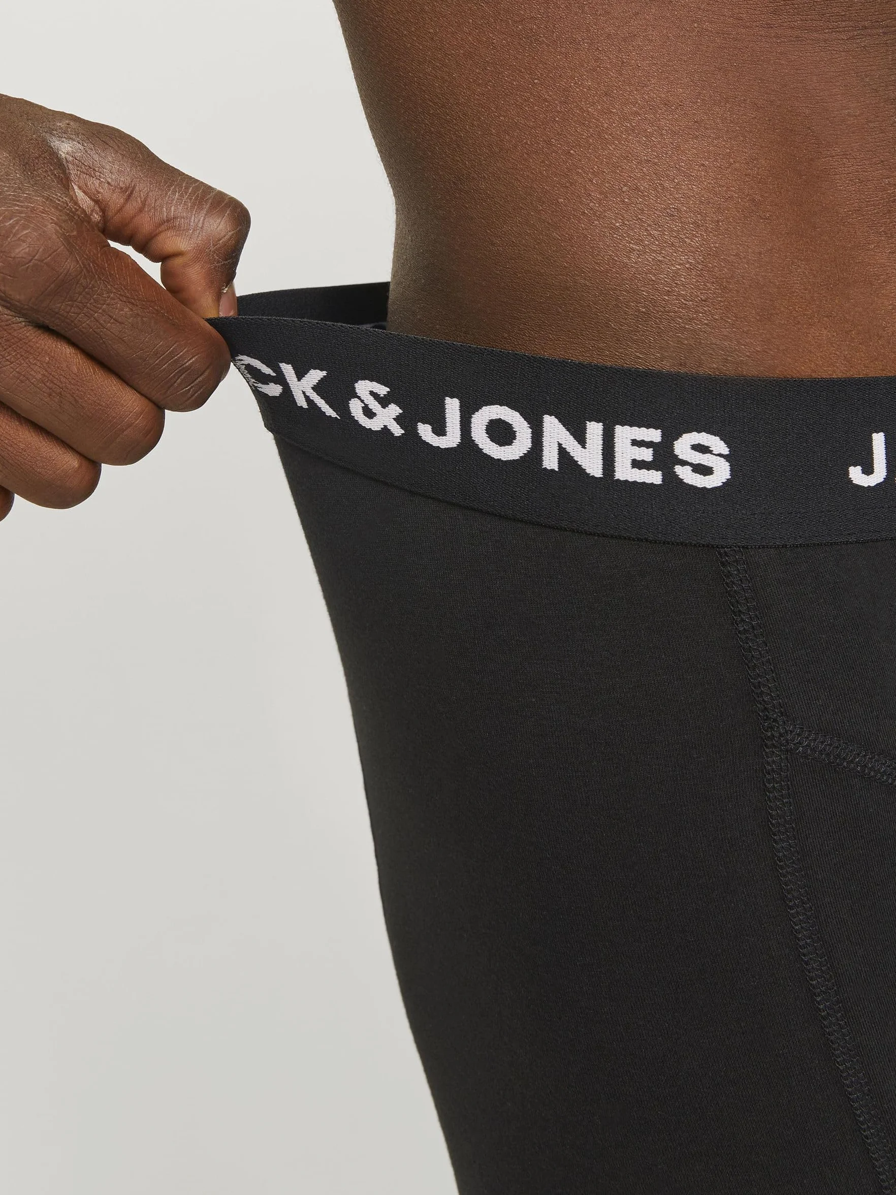 JACK & JONES Jacanthony Trunks Bokserki Mężczyźni Zestaw 3 Sztuk Czarne