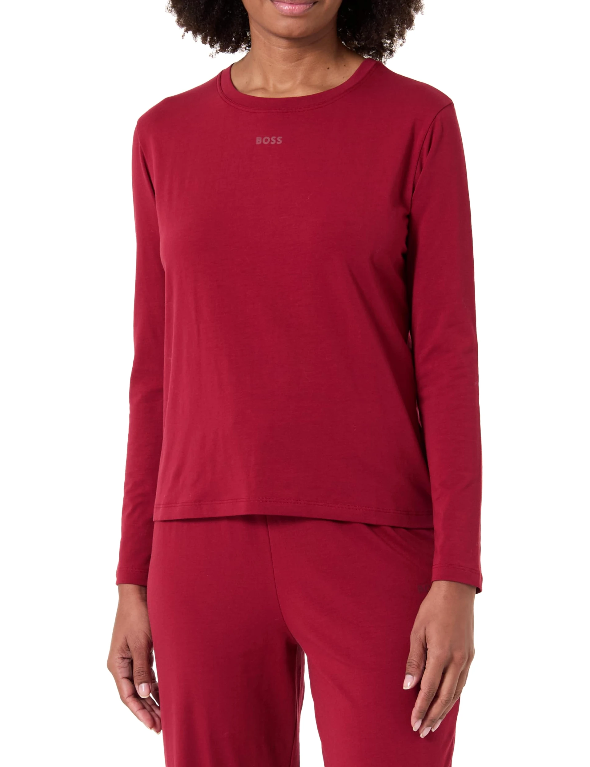 BOSS Ci_ls-Shirt 10257812 01 Piżama z długim rękawem, Ciemna Czerwona 602, S Kobiety, Ciemnoczerwony 602, S