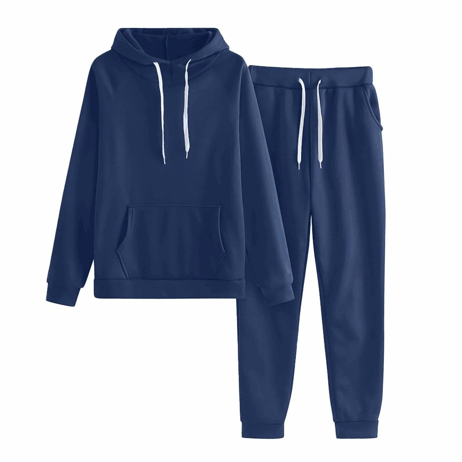 Damskie 2-częściowe zestawy wypoczynkowe jesienne stroje bluza z kapturem bluza i spodnie dresowe joggery dres lotnisko odzież podróżna