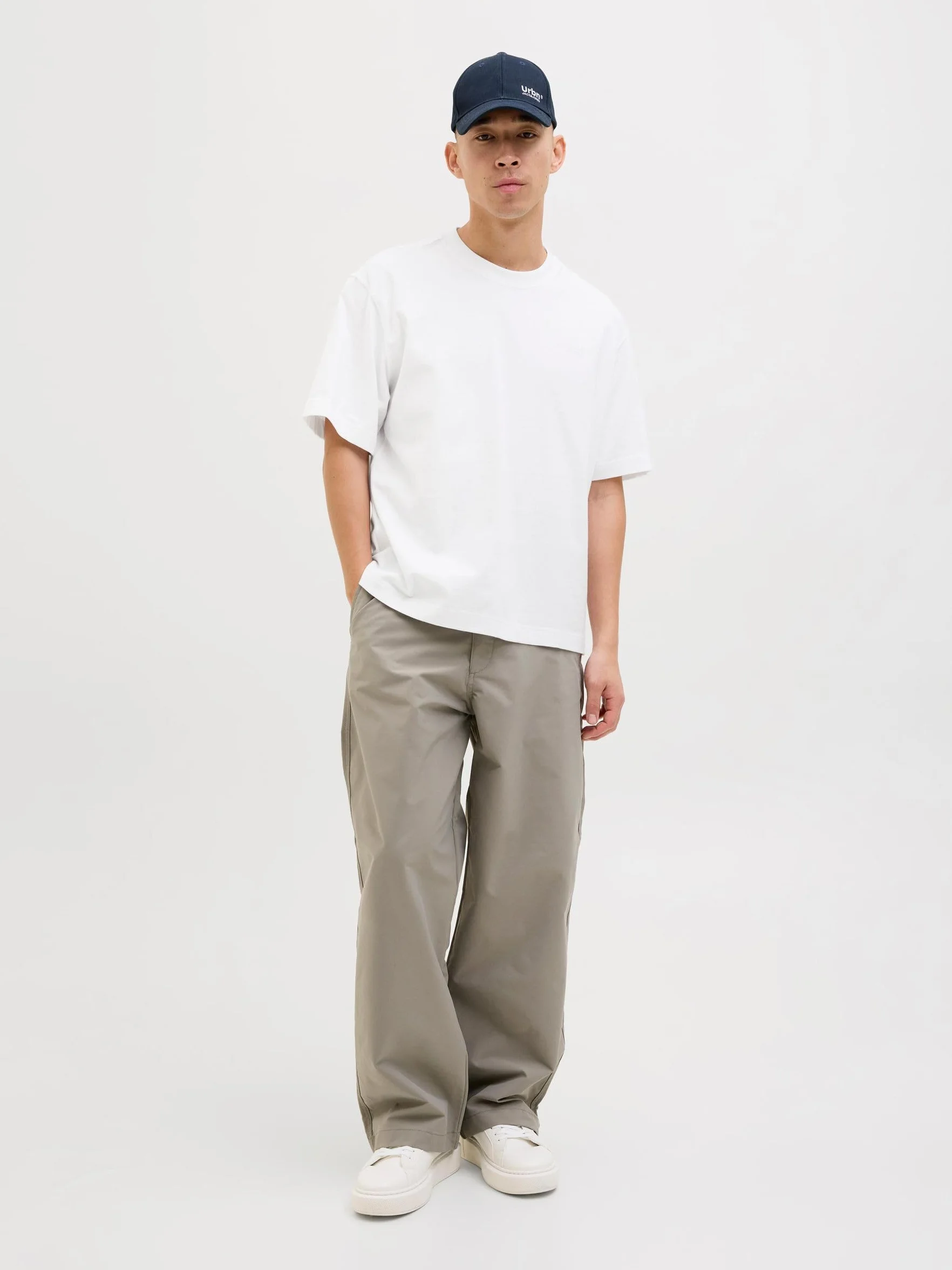 JACK & JONES Męska koszulka z nadrukiem na plecach Jcointerlude Easter Tee SS Crew Neck, Bright White, L