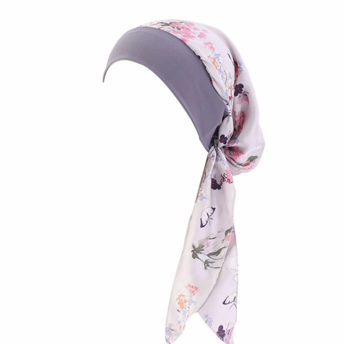 Chemioterapia Turban dla kobiet,Elegancki Lato Kapelusz Chemo,Szyfonowa opaska na głowę do wypadania włosów,Rak,Chemioterapia(fioletowy), Fioletowy, XL