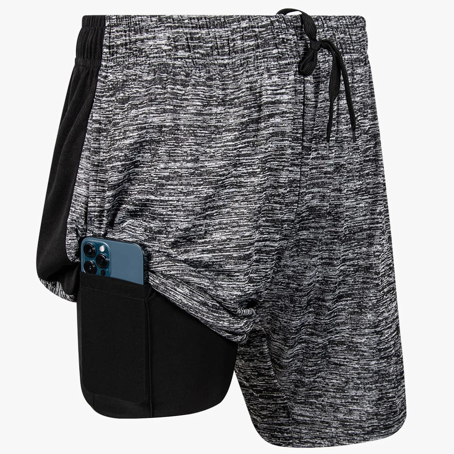 Ultra Performance 3-pak męskie spodenki sportowe 2 w 1 do biegania 18 cm wewnętrzny szew trening siłownia spodenki kompresyjne dla mężczyzn