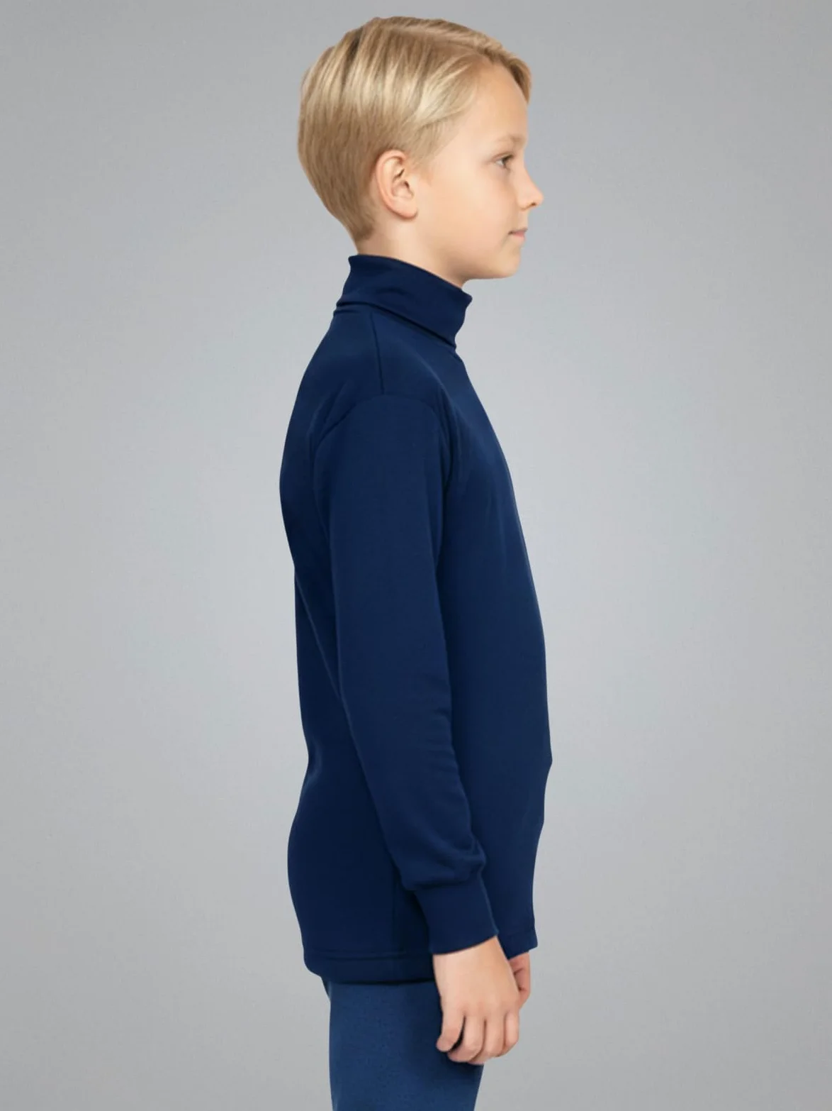 Lux Cott's Wool Chłopięcy top termiczny z wysokim dekoltem i pełnymi rękawami | top termiczny z wysokim dekoltem dla chłopców | 2 sztuki