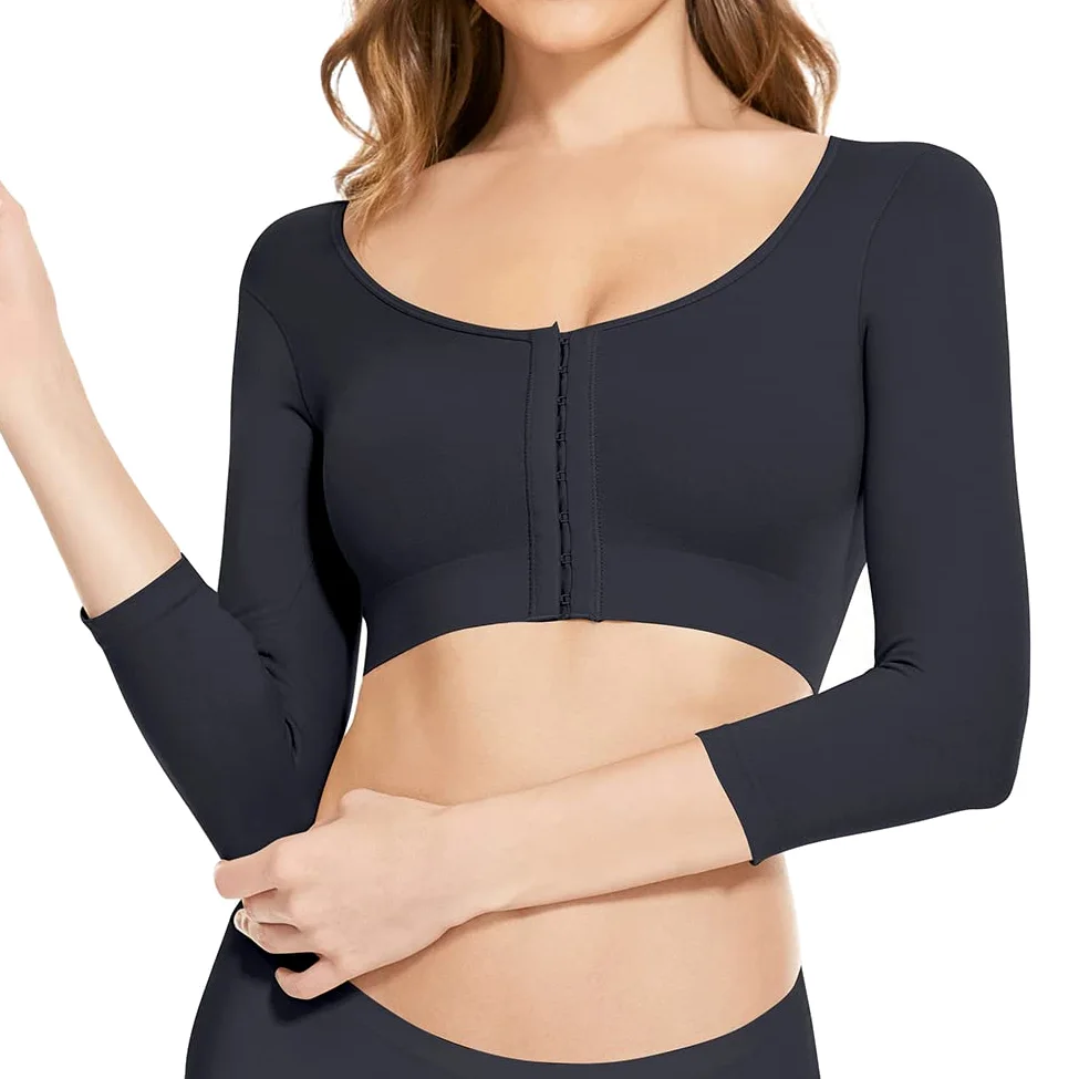 KSKshape Ramię modelujące dla kobiet po operacji ramię Lipo kompresyjne rękawy przednie zamknięcie bielizna modelująca biustonosz korektor postawy