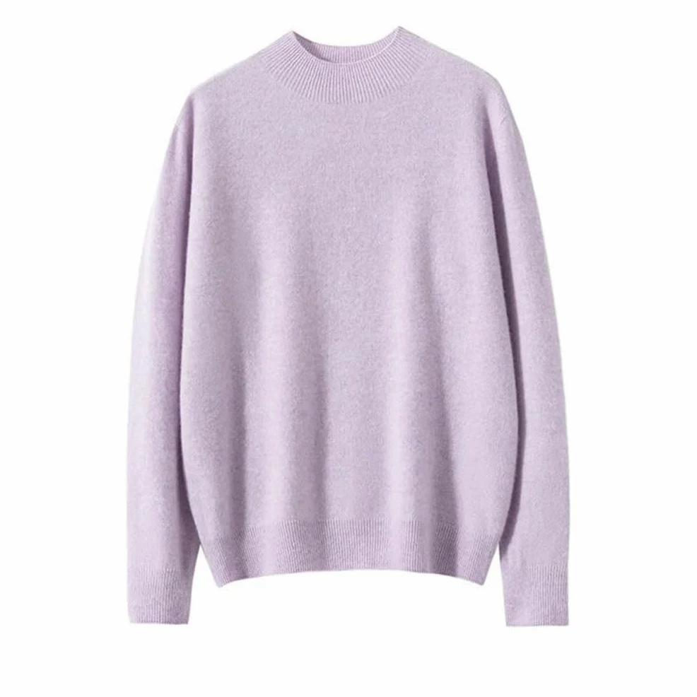 Damski sweter okrągły dekolt miękki ciepły sweter damski solidny casualowy dzianinowe topy