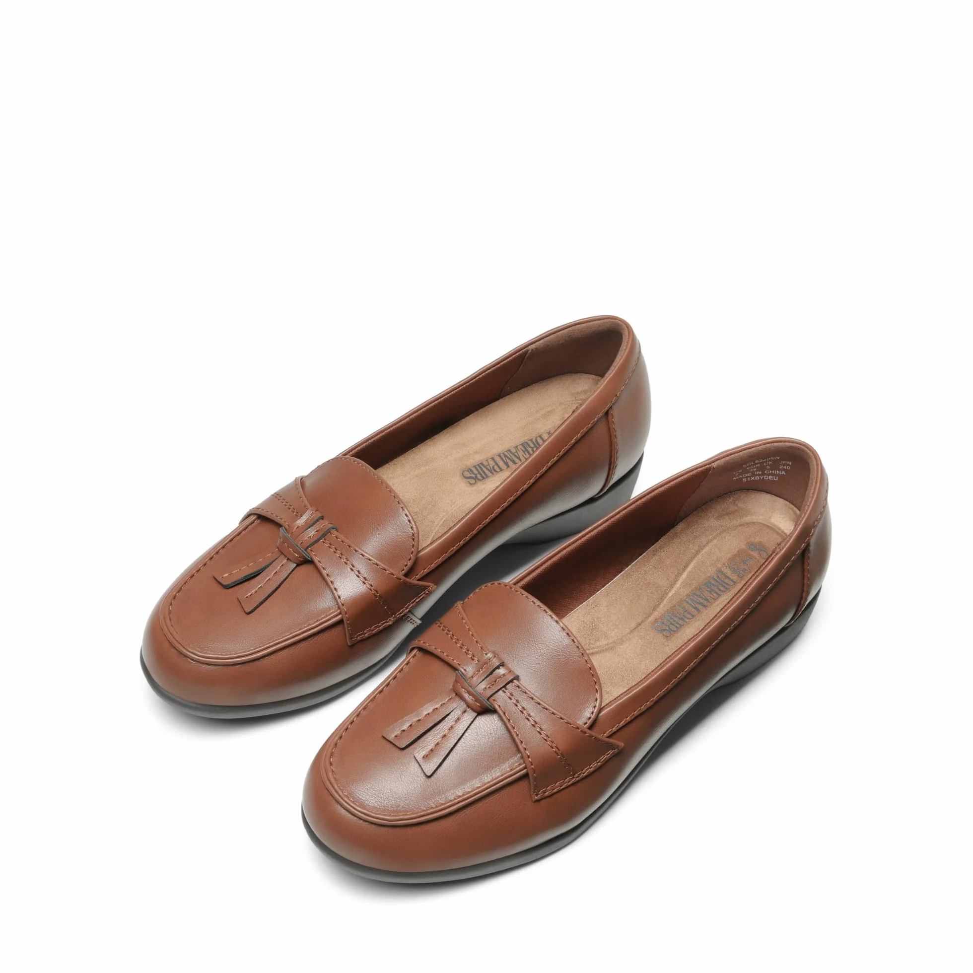 DREAM PAIRS Damskie mokasyny z miękką, grubą podeszwą, oddychające