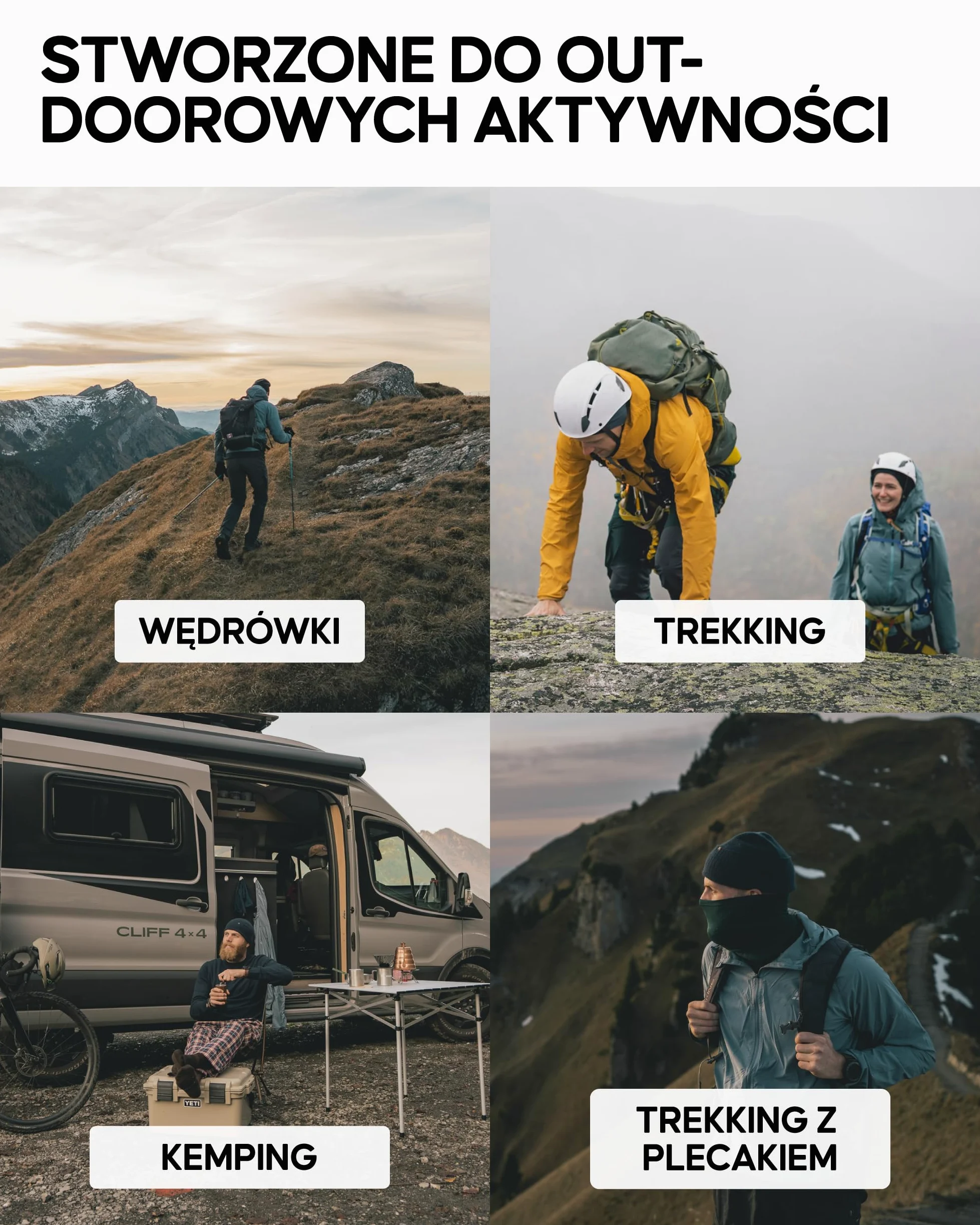 DANISH ENDURANCE Wysokie Skarpety Trekkingowe z Wełny Merino, Do Kolana, Amortyzowane, Męskie i Damskie, 1-Pak lub 3-Pak