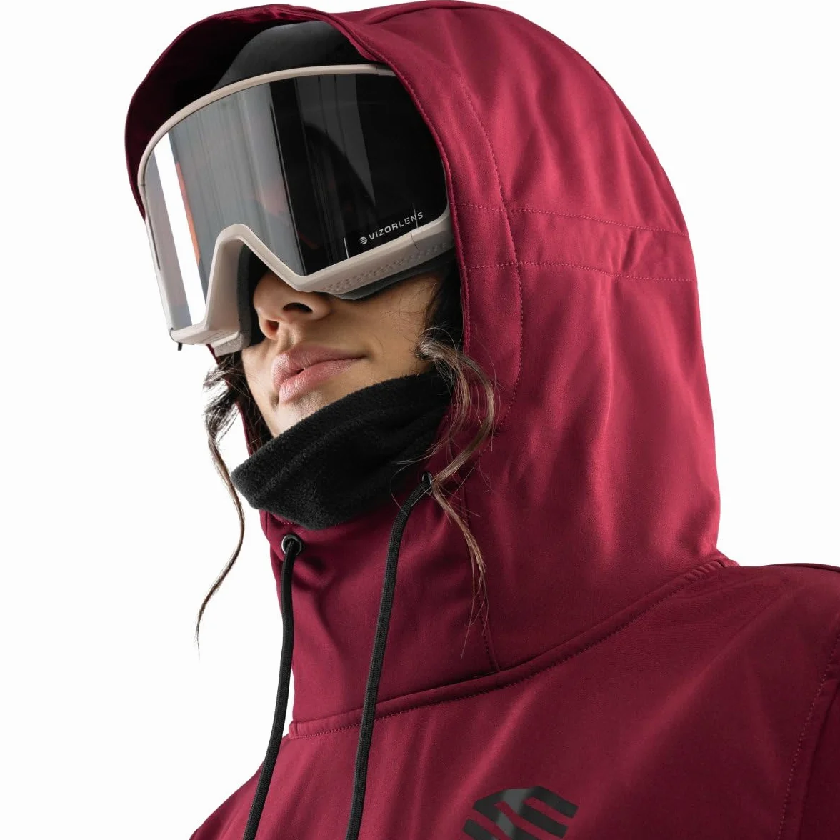 SIROKO - Kurtka Snowboardowa dla Kobiet Siroko W1-W Groenland - XXS - Bordowy