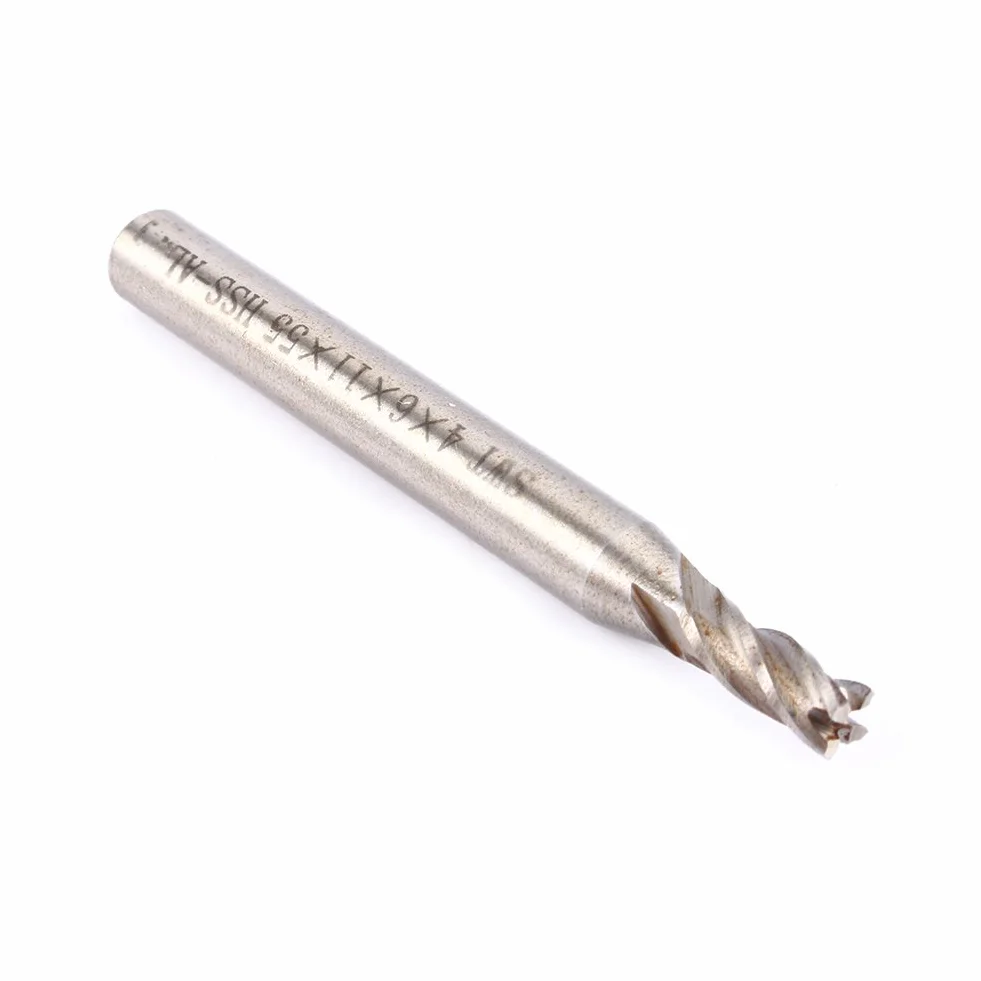 Frez końcowy z 4 rowkami, wiertło do frezowania z prętem prostym CNC HSS 4mm