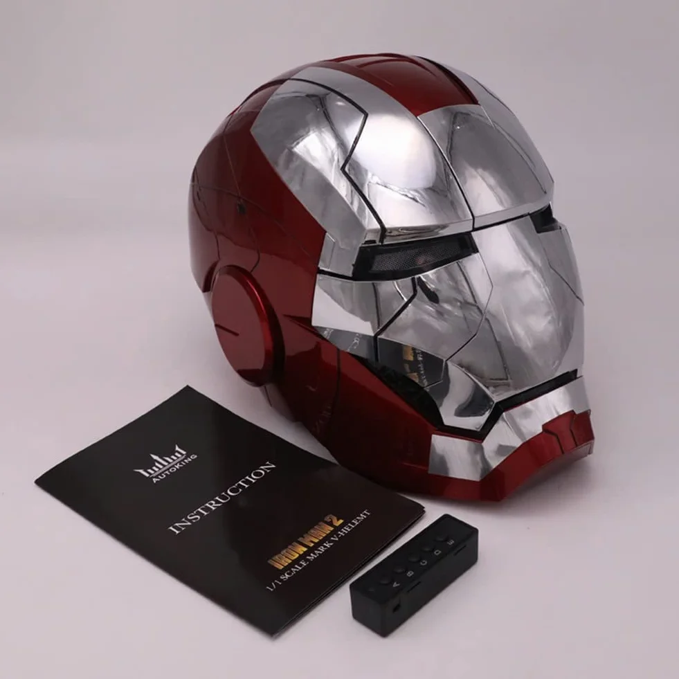 Iron Man kask elektryczny MK5 1:1 do noszenia sterowanie głosem świecąca maska