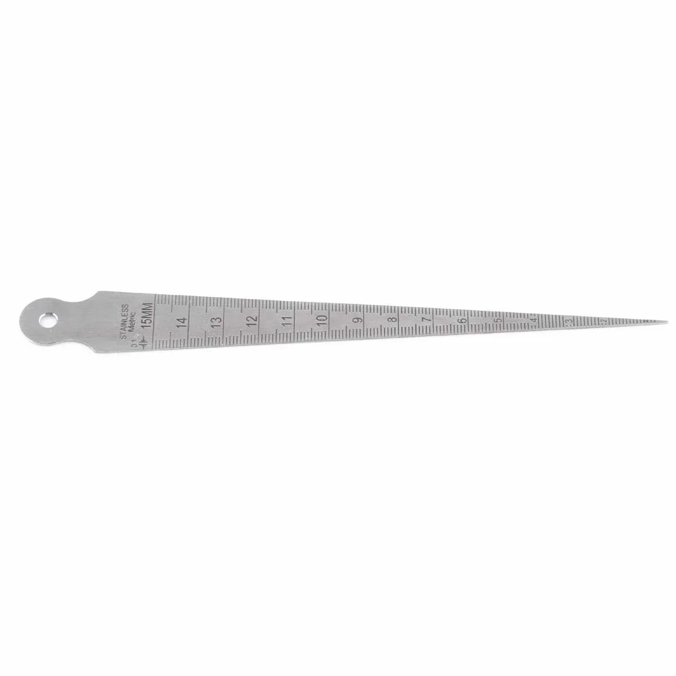 Akozon Feeler Taper Linijka 1-15mm Stożek ze stali nierdzewnej Skala otwarcia Otwór klinowy Otwór pomiarowy Metryczny/Imperialny
