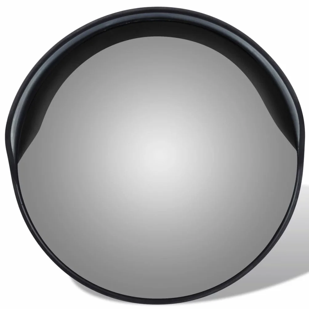 vidaXL Wypukłe lustro drogowe, 30 cm, czarne