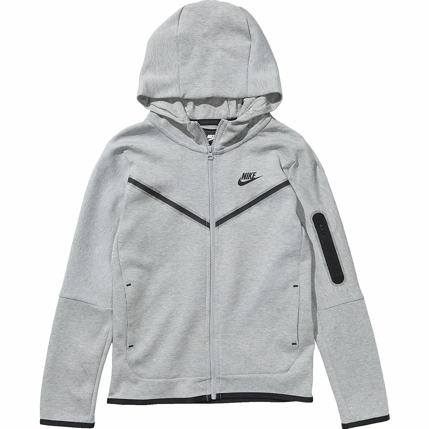 Nike Bluza chłopięca B Nsw Tch Flc Fz szary Dk Grey Heather/(Black) S