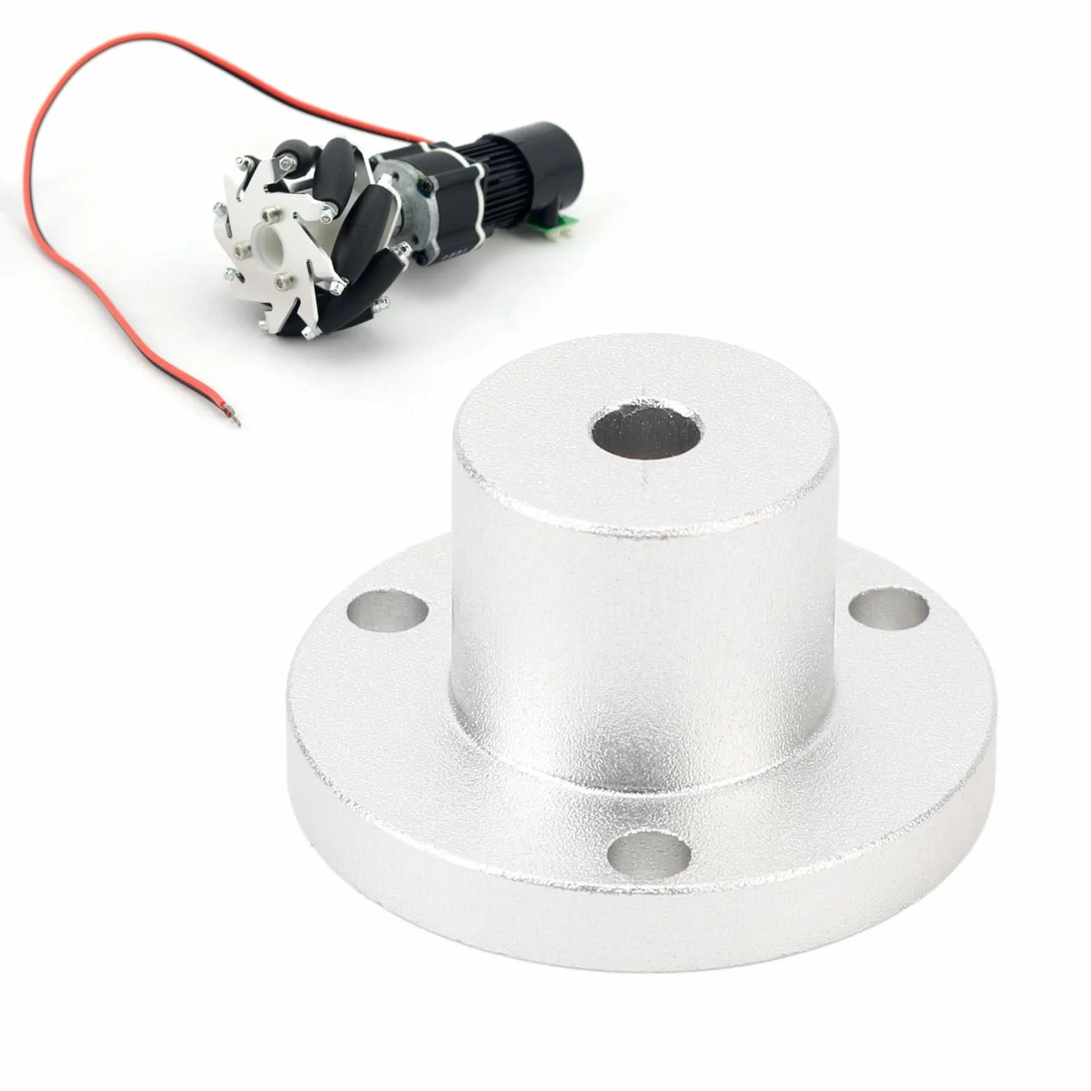 Sprzęgło 4 mm do koła Mecanum, 60 mm, precyzyjne rozmiary, bezpieczny mechanizm, uniwersalna piasta ze śrubą nastawczą ze stali nierdzewnej