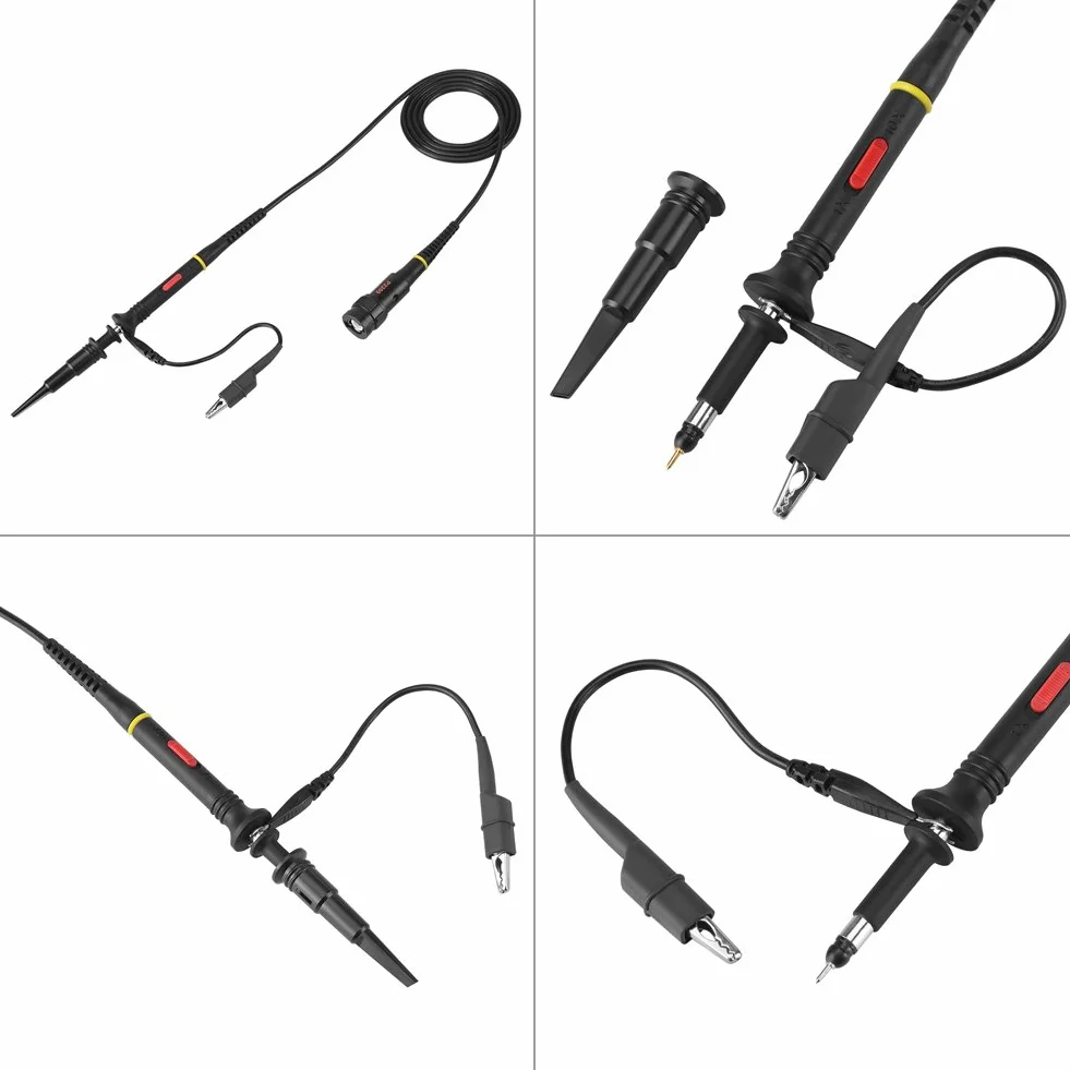 1 szt. P2200 uniwersalna wysoka precyzja 200 MHz sonda oscyloskopowa X10/X1 zestaw akcesoria PKCATI BNC klips sondy kabel, czarny