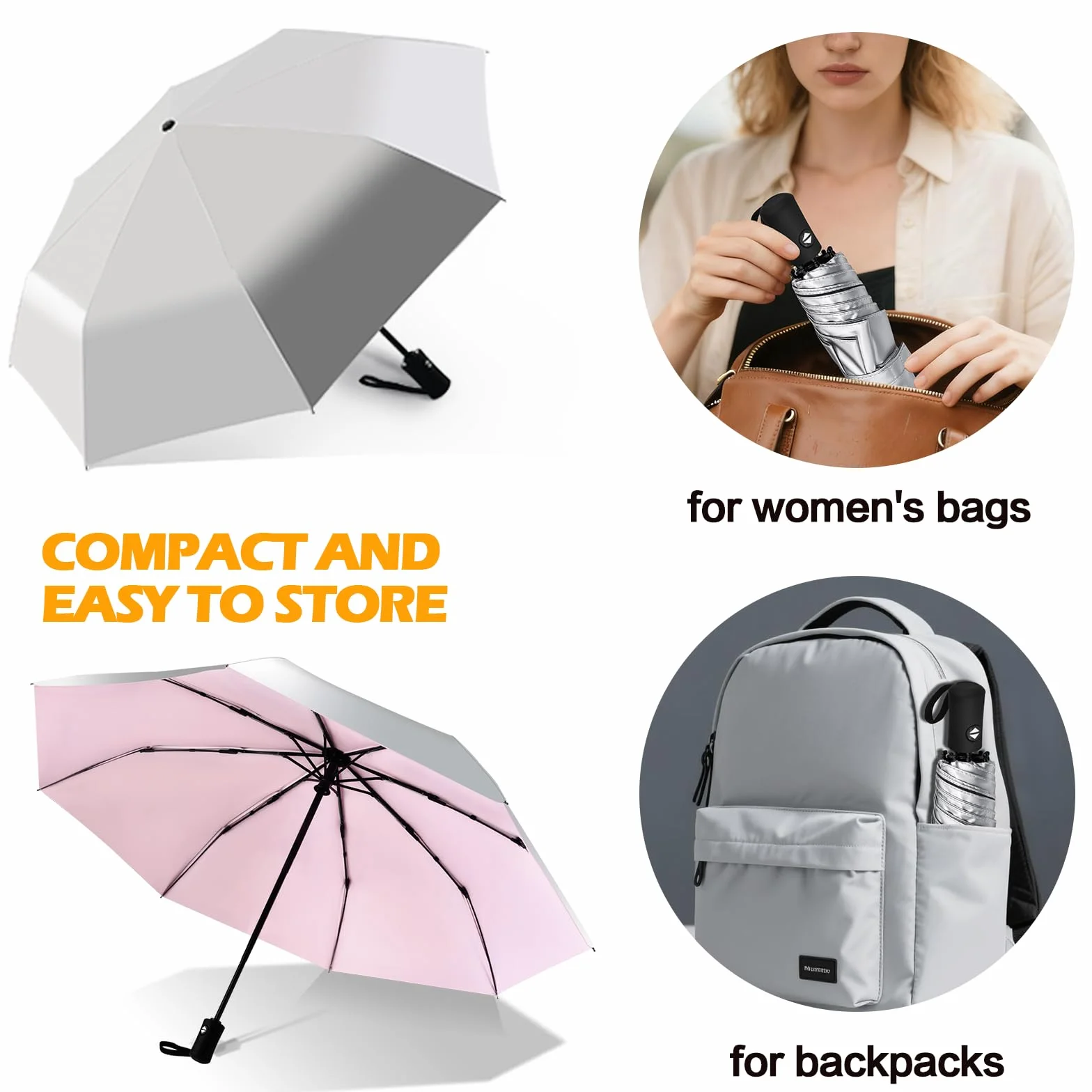 Kompaktowy parasol podróżny 42/46/127 cm parasole na deszcz wodoodporny i odporny na wiatr automatyczne otwieranie zamykanie UPF 50+ UV parasol przeciwsłoneczny ochrona przed promieniowaniem