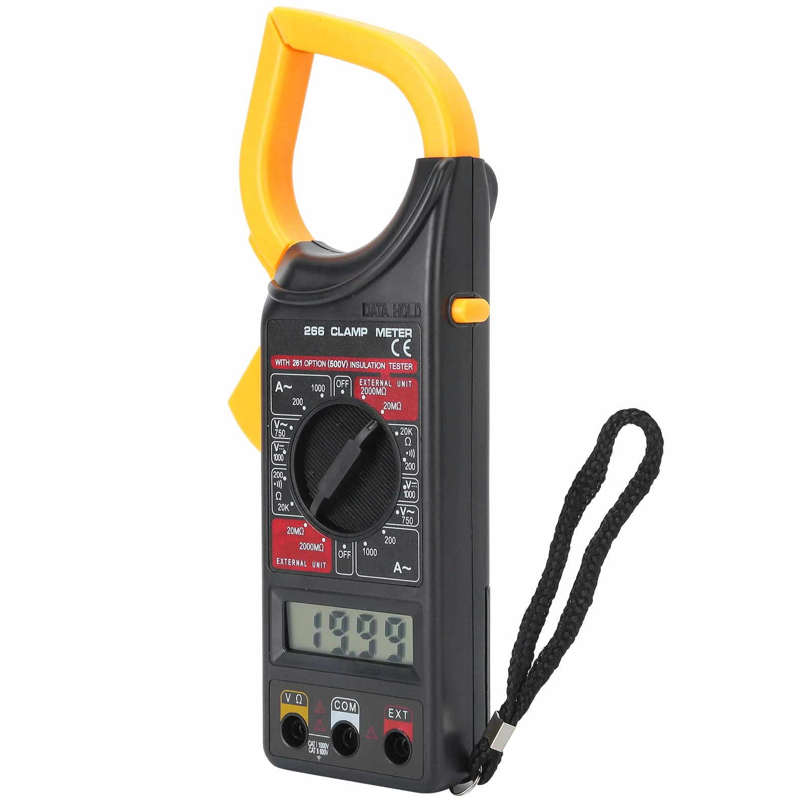 Elektroniczny Multimetr Miernik Cęgowy Cyfrowy Miernik Cęgowy Ręczny Amperomierz Woltomierz Elektroniczny Multimetr Narzędzie Pomiarowe Dt‑266