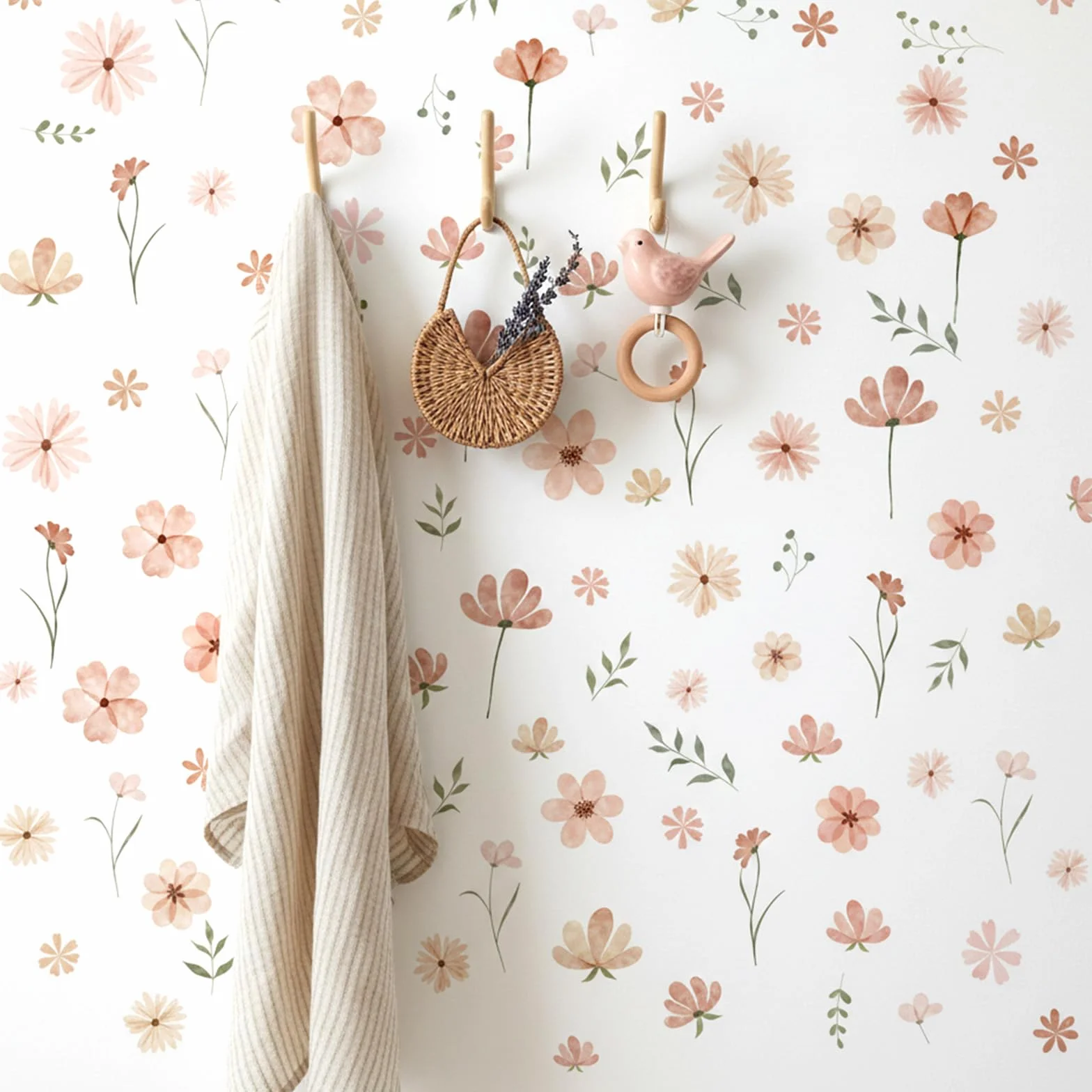 9 arkuszy boho tatuaż ścienny z kwiatami, małe motywy kwiatowe, przytulne naklejki ścienne, naklejki ścienne z roślinami, naklejki ścienne do pokoju dziewczynki, sypialni, salonu, korytarza, łazienki